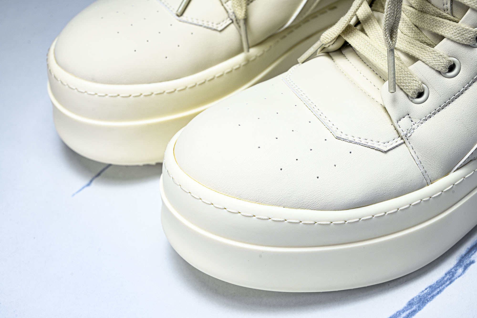 纯原莞产 RICK OWENS RO Mega Geobask 白色厚底#YZ021-136 37 38