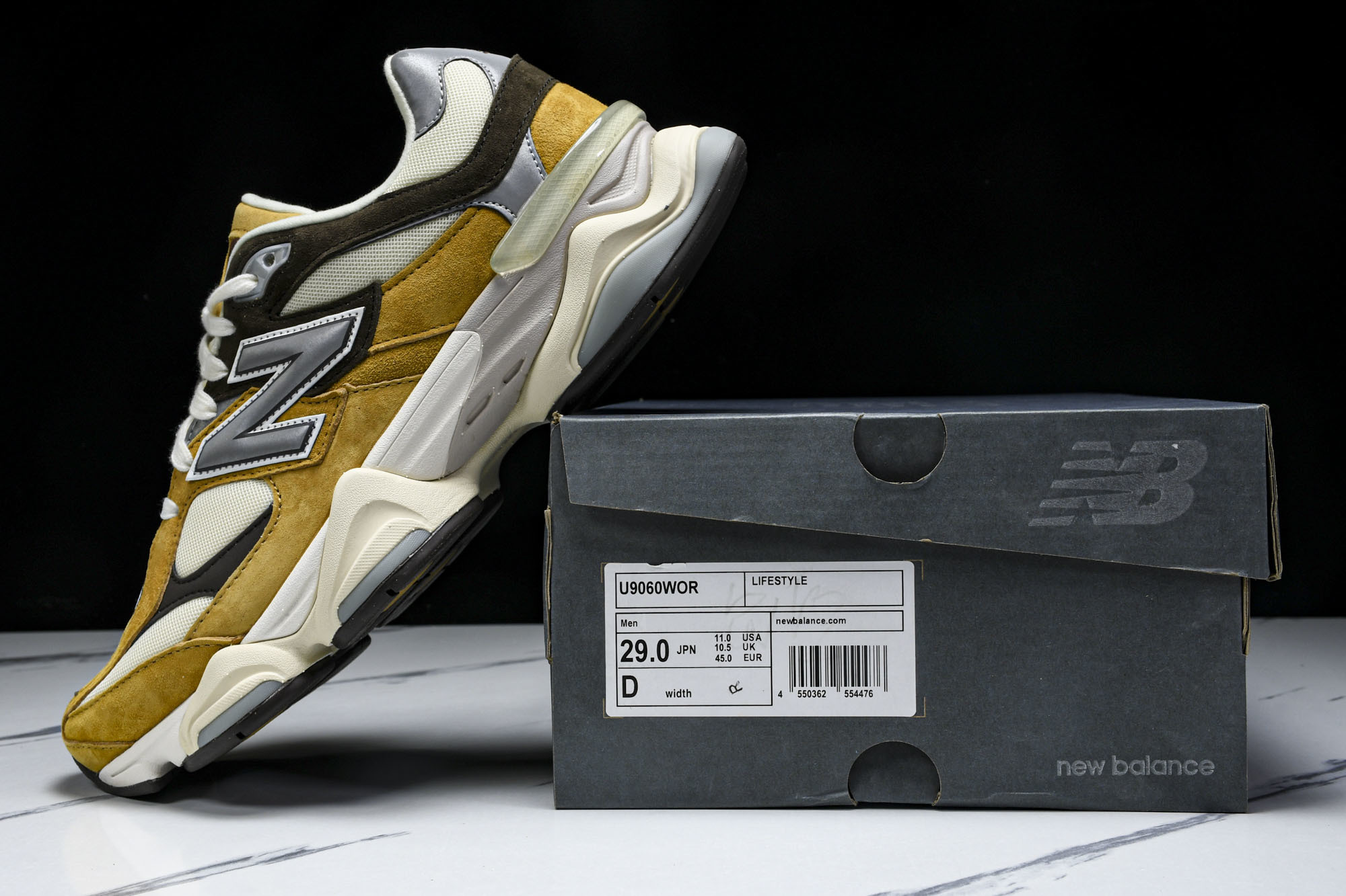纯原 Joe Freshgoods x New Balance NB9060 复古休闲运动慢跑鞋 姜黄色