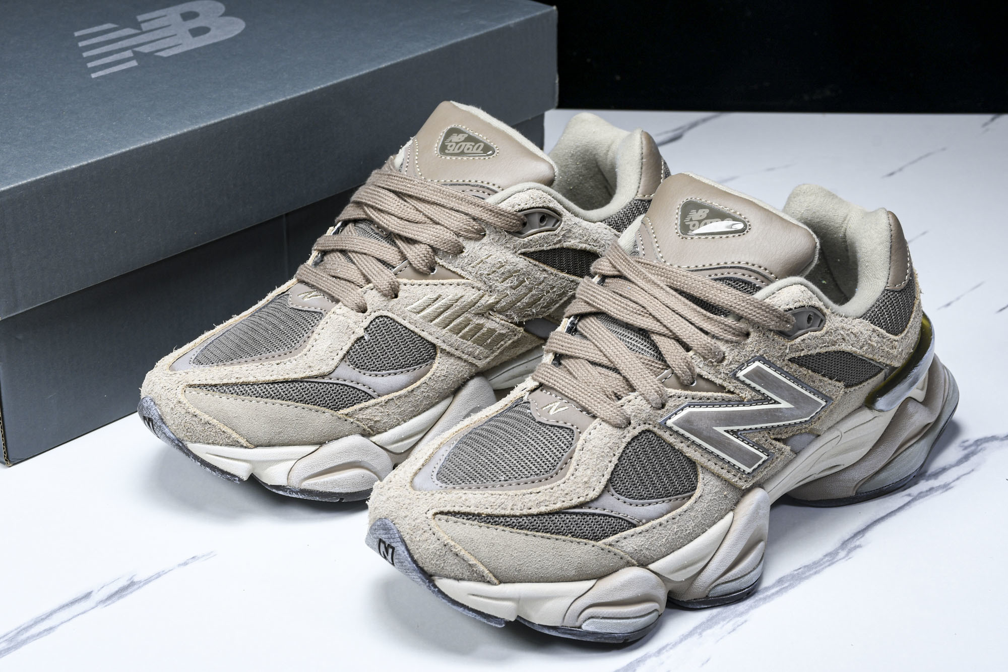 纯原 Joe Freshgoods x New Balance NB9060 复古休闲运动慢跑鞋 旧灰棕