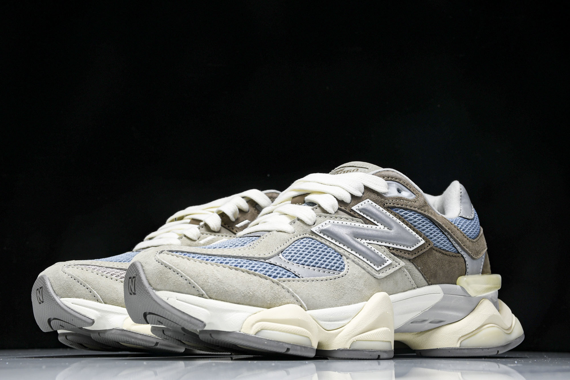 纯原 Joe Freshgoods x New Balance NB9060 复古休闲运动慢跑鞋 棕蓝色
