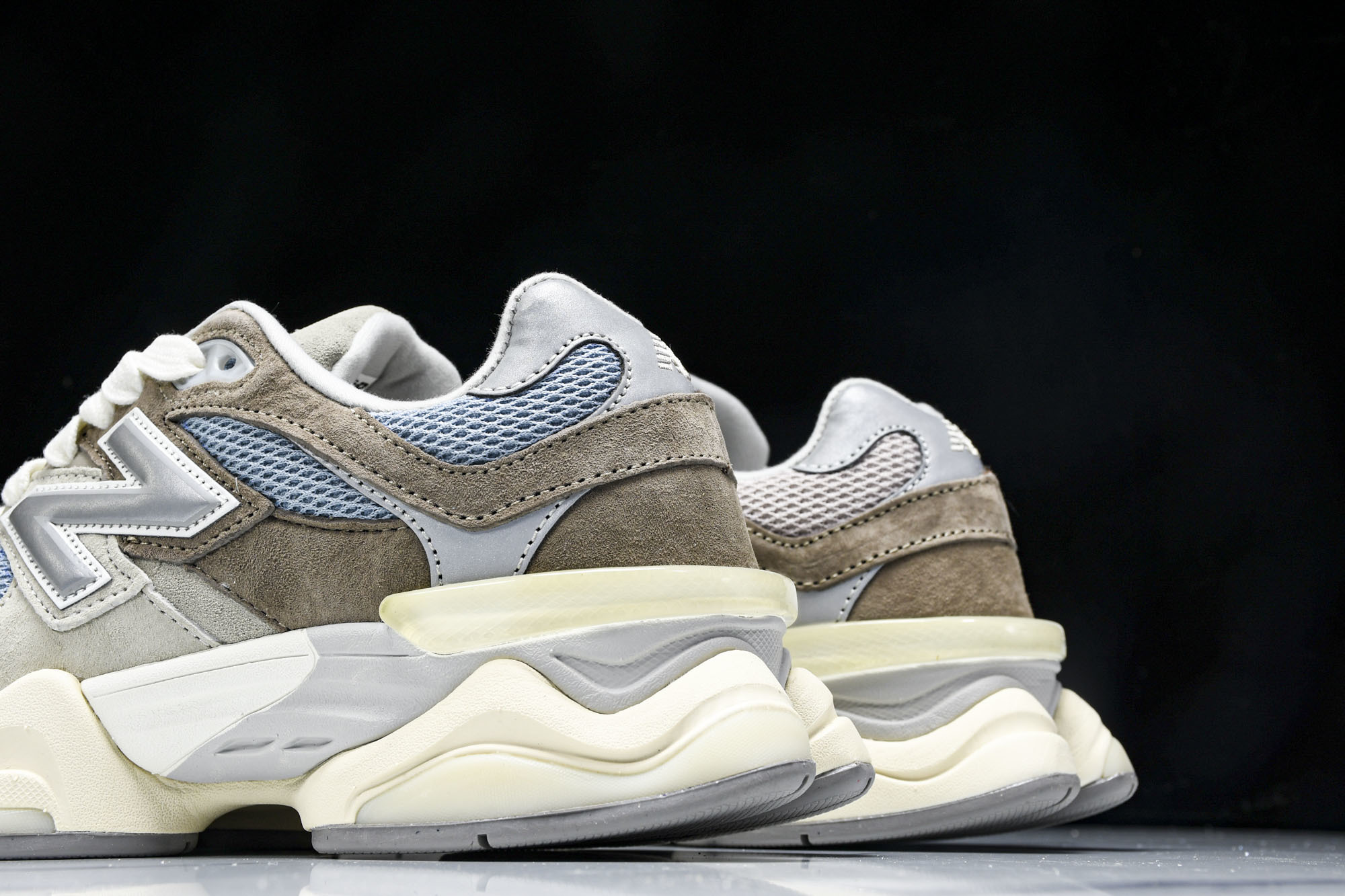 纯原 Joe Freshgoods x New Balance NB9060 复古休闲运动慢跑鞋 棕蓝色