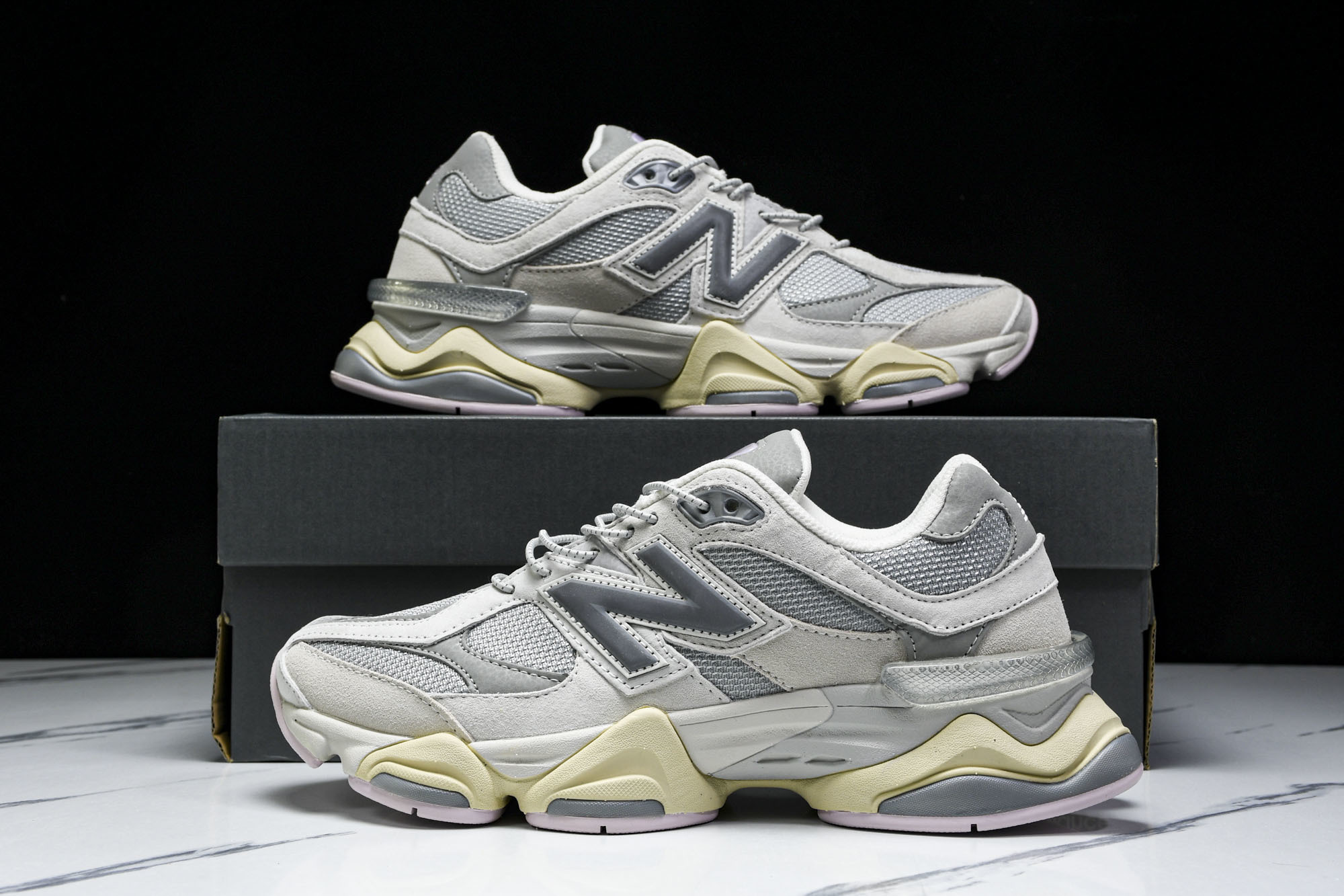 纯原 Joe Freshgoods x New Balance NB9060 复古休闲运动慢跑鞋 浅灰紫