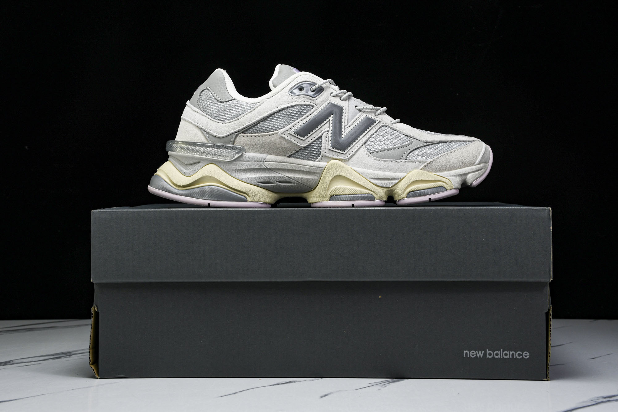 纯原 Joe Freshgoods x New Balance NB9060 复古休闲运动慢跑鞋 浅灰紫
