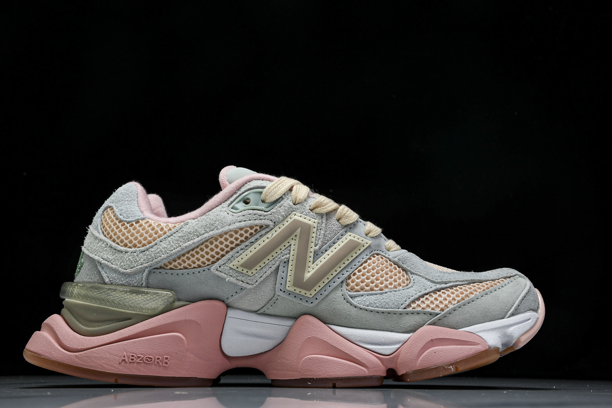 纯原 Joe Freshgoods x New Balance NB9060 复古休闲运动慢跑鞋 灰粉色