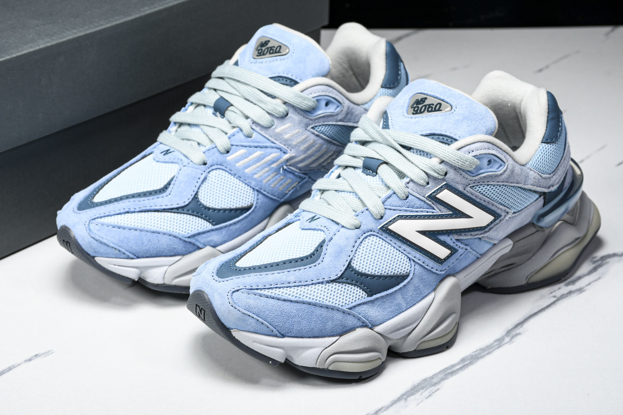 纯原 Joe Freshgoods x New Balance NB9060 复古休闲运动慢跑鞋 玉蓝色