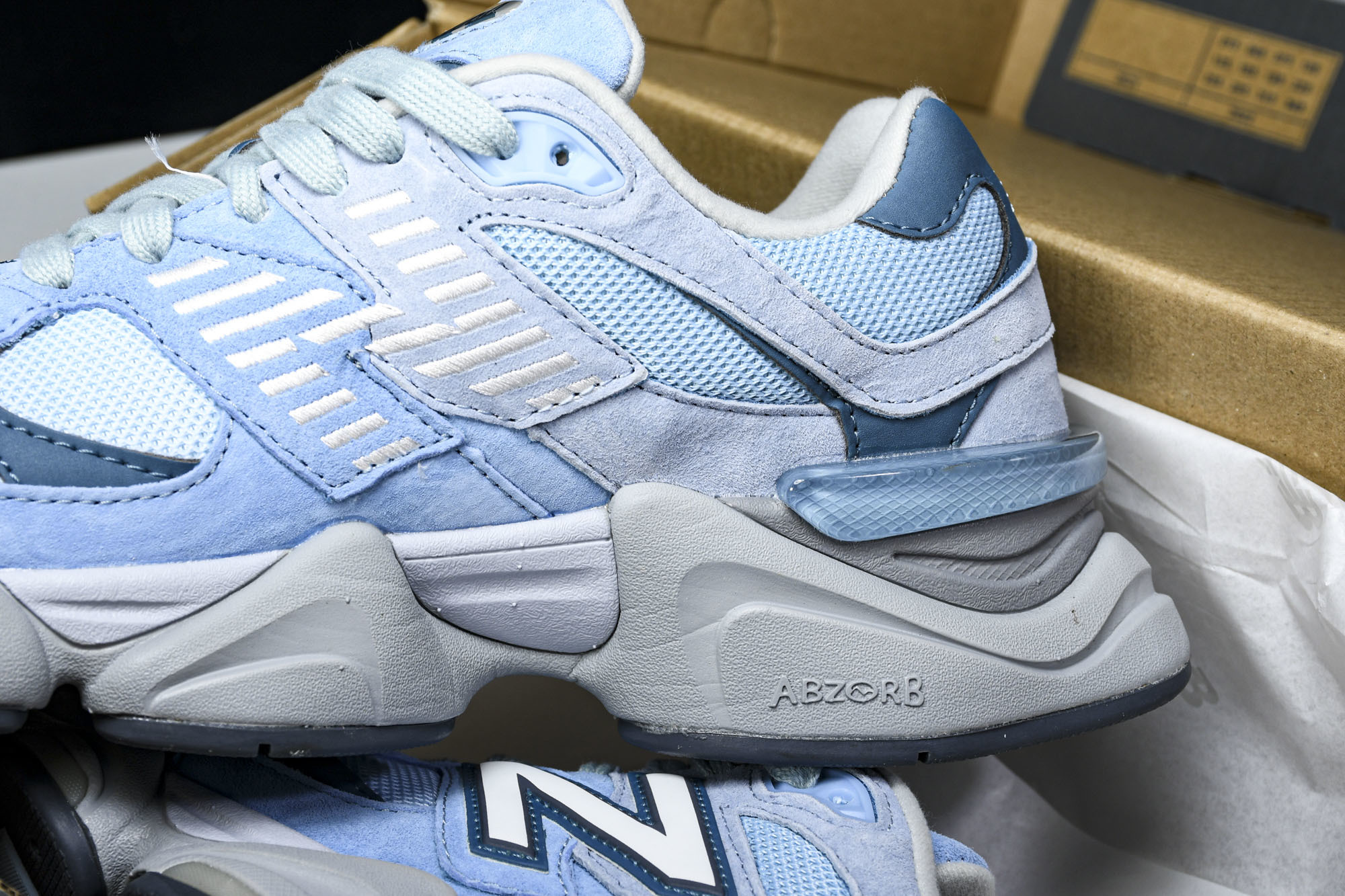 纯原 Joe Freshgoods x New Balance NB9060 复古休闲运动慢跑鞋 玉蓝色