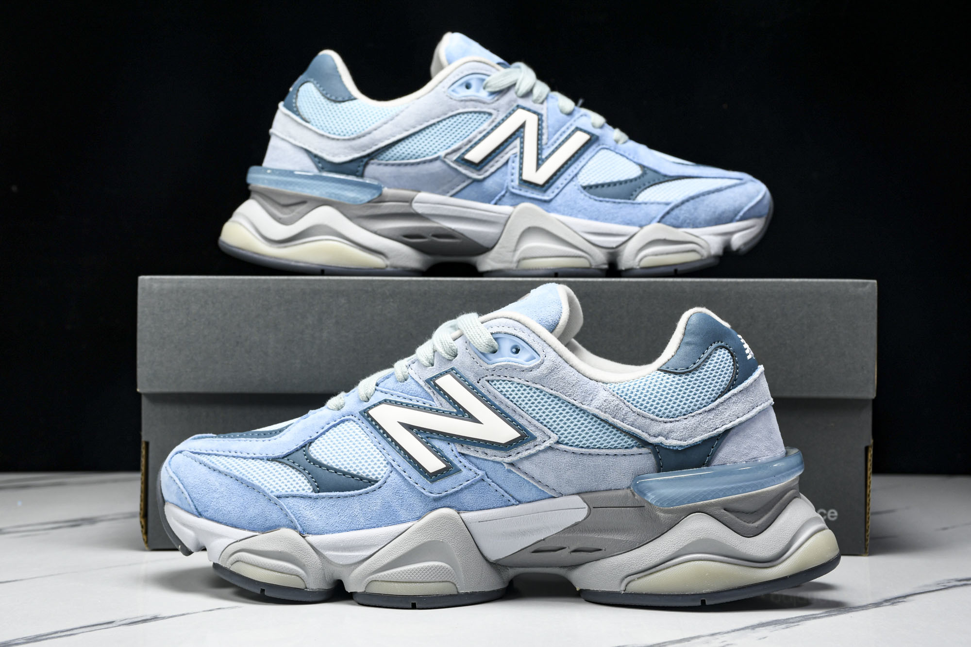 纯原 Joe Freshgoods x New Balance NB9060 复古休闲运动慢跑鞋 玉蓝色