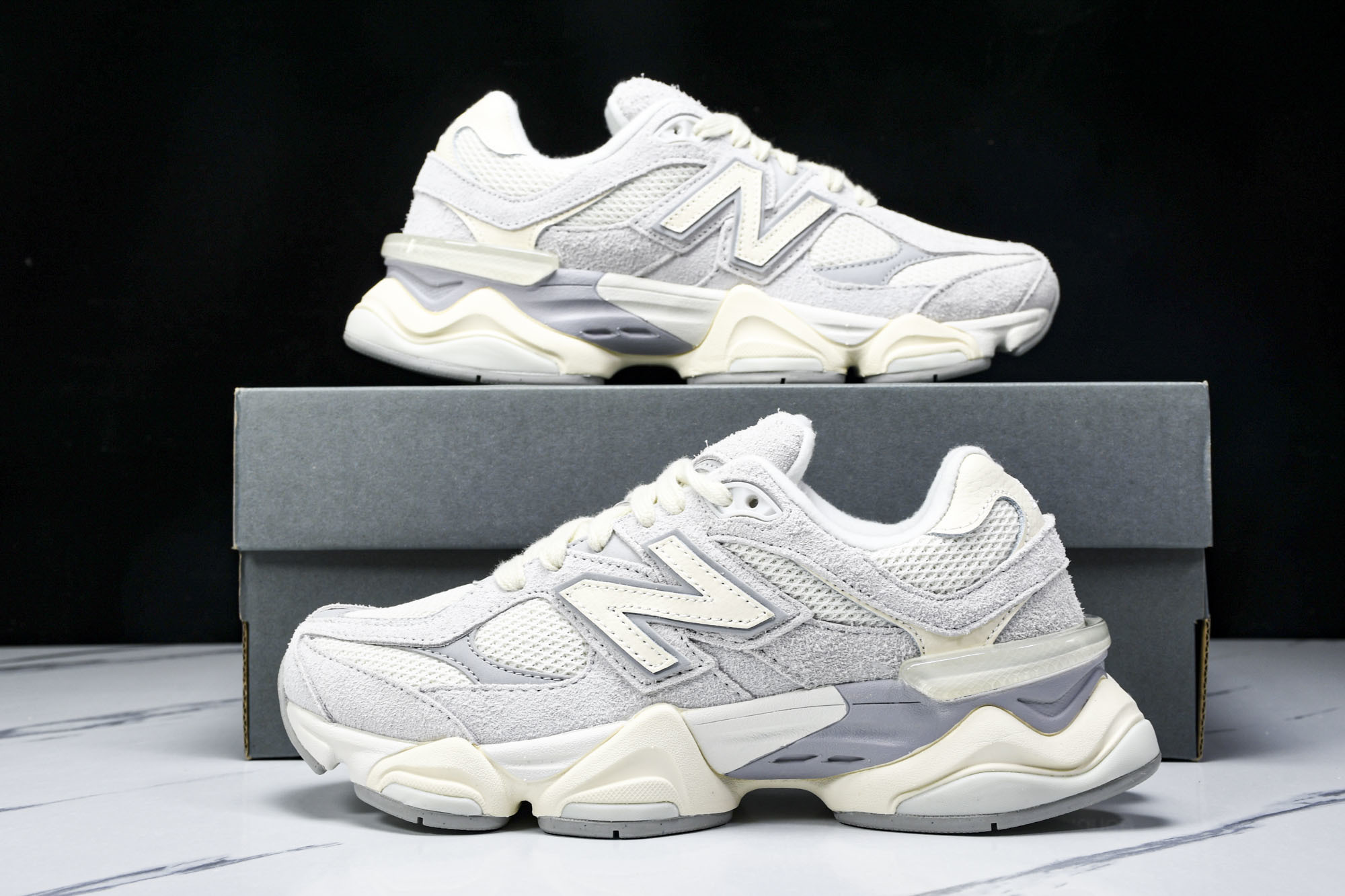 纯原 Joe Freshgoods x New Balance NB9060 复古休闲运动慢跑鞋 白灰白