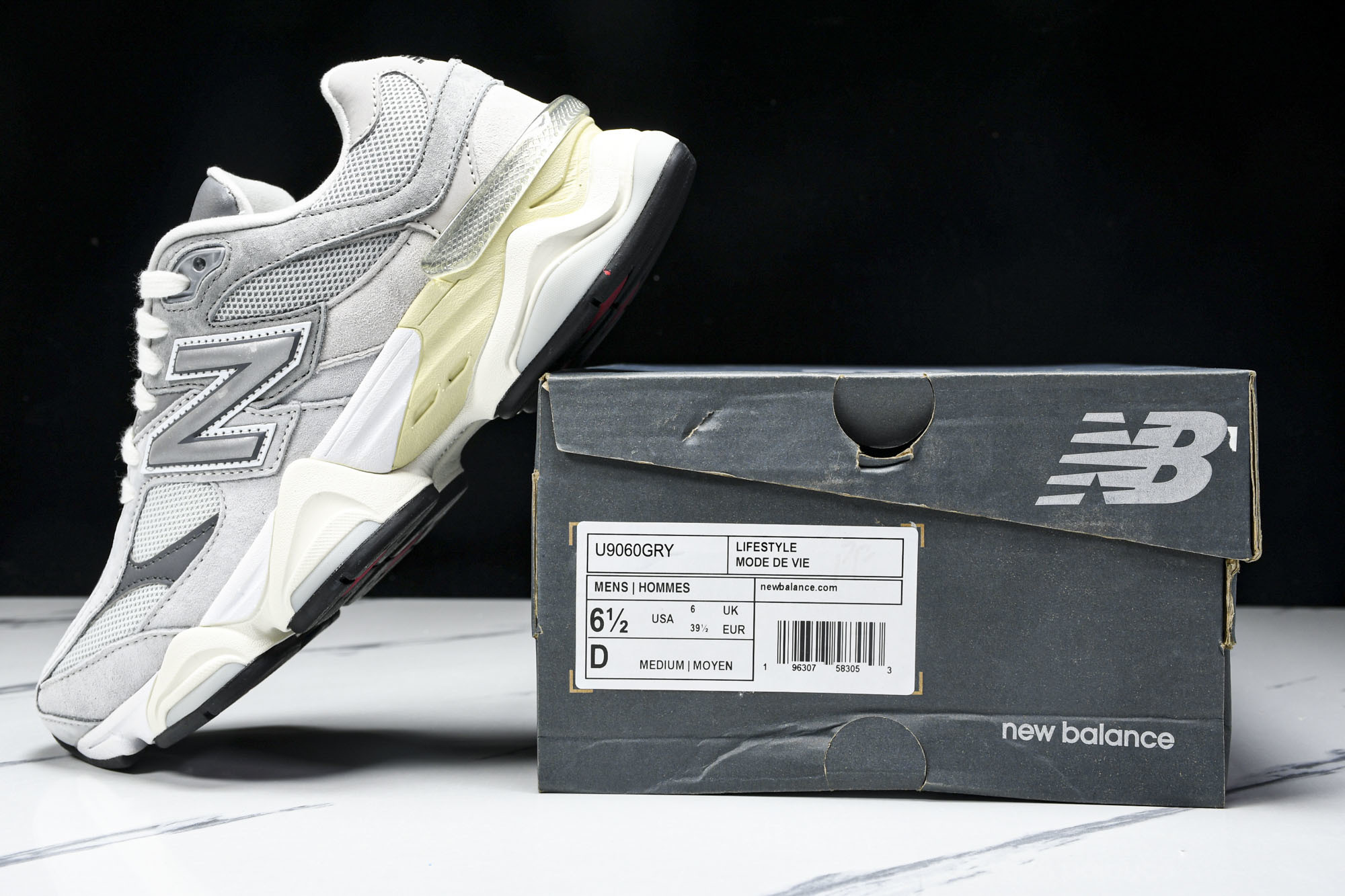 纯原 Joe Freshgoods x New Balance NB9060 复古休闲运动慢跑鞋 白灰色