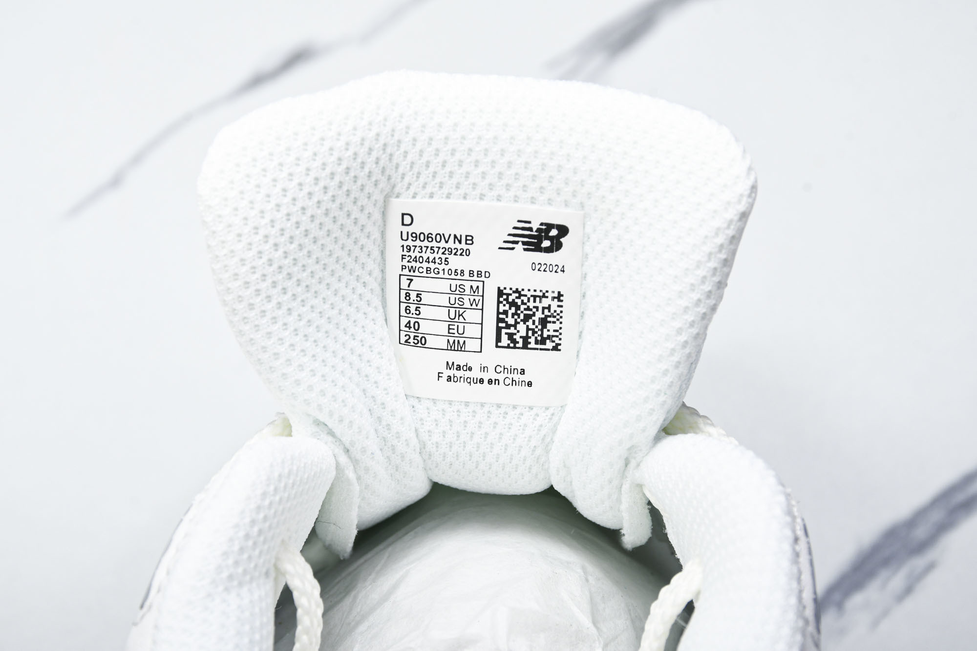 纯原 Joe Freshgoods x New Balance NB9060 复古休闲运动慢跑鞋 白蓝色
