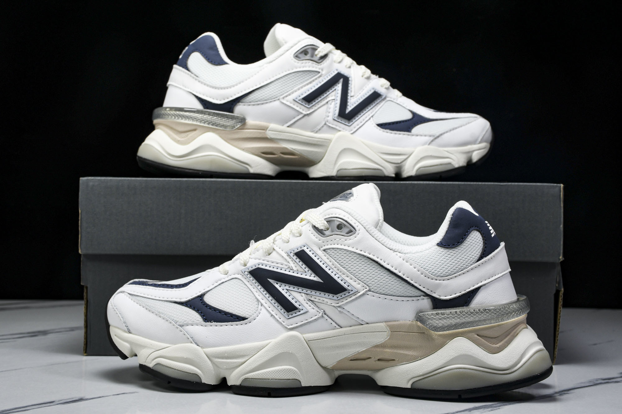 纯原 Joe Freshgoods x New Balance NB9060 复古休闲运动慢跑鞋 白蓝色