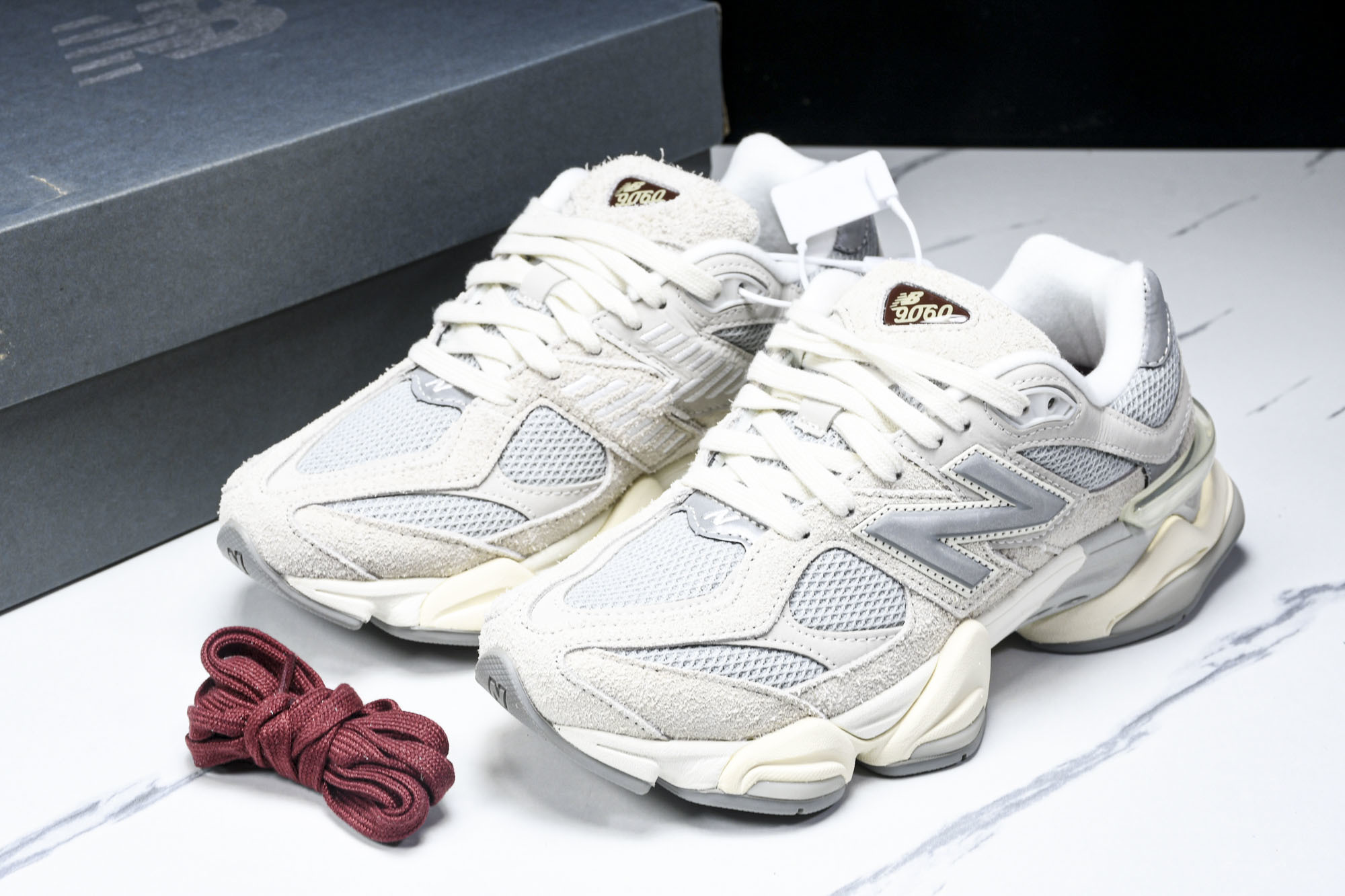 纯原 Joe Freshgoods x New Balance NB9060 复古休闲运动慢跑鞋 米绿色