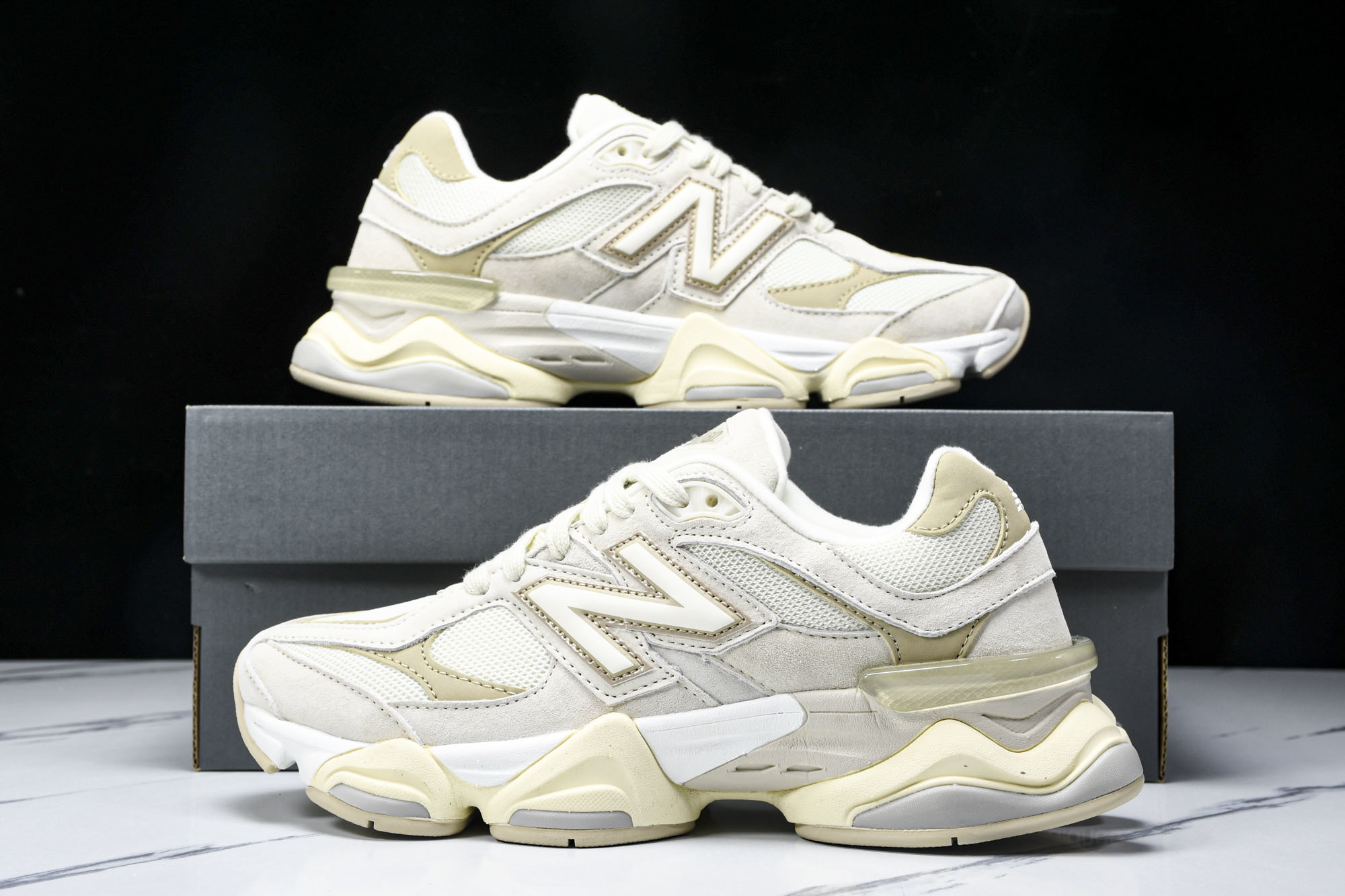 纯原 Joe Freshgoods x New Balance NB9060 复古休闲运动慢跑鞋 米色 