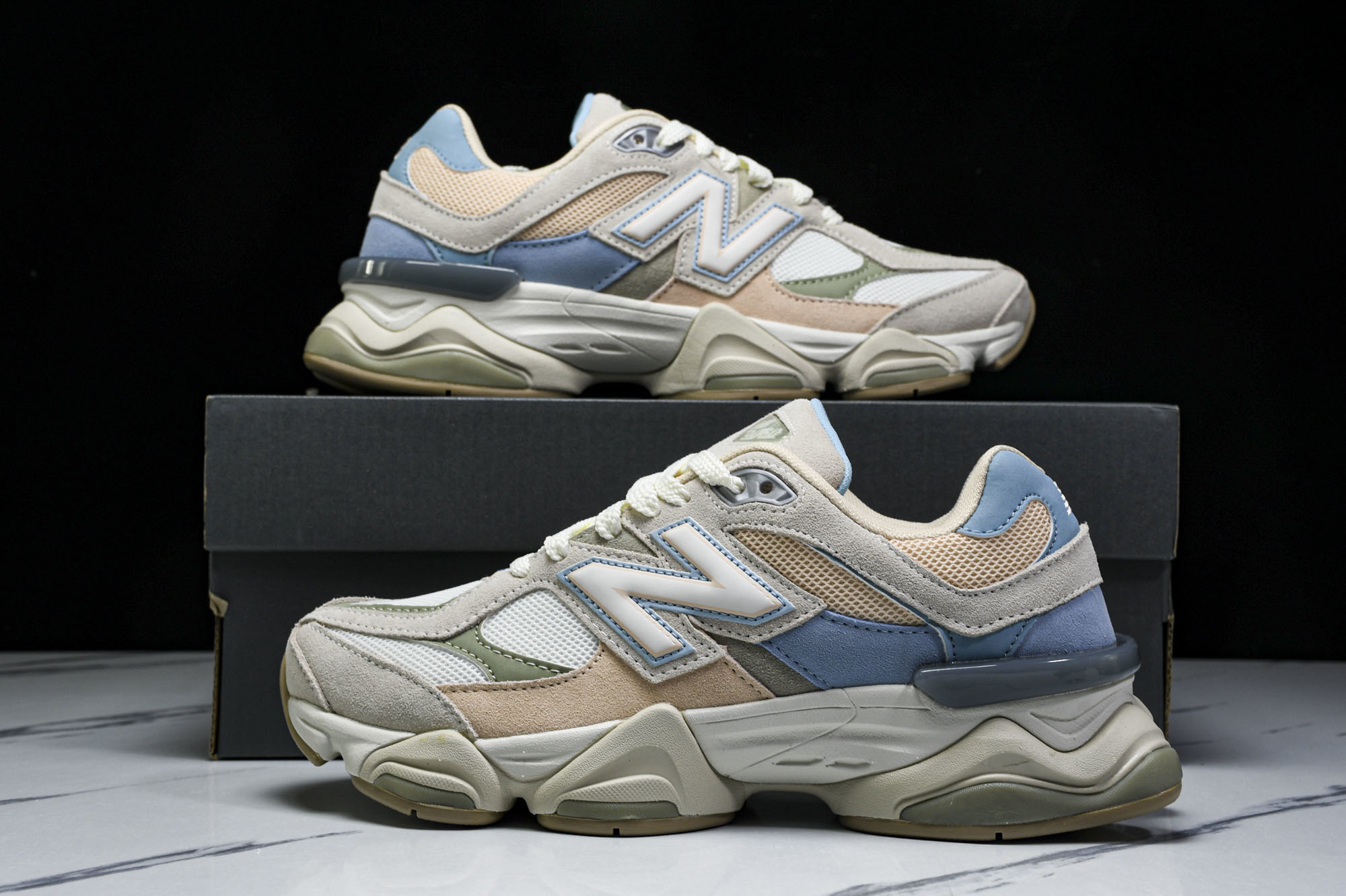 纯原 Joe Freshgoods x New Balance NB9060 复古休闲运动慢跑鞋 米蓝色