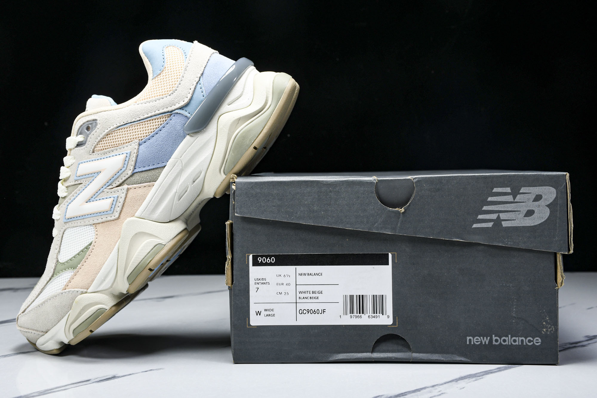纯原 Joe Freshgoods x New Balance NB9060 复古休闲运动慢跑鞋 米蓝色