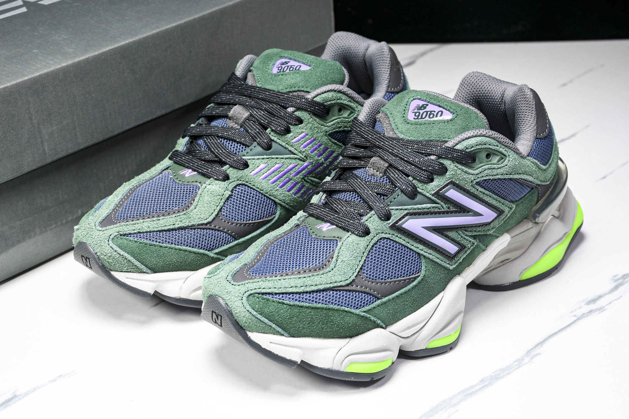 纯原 Joe Freshgoods x New Balance NB9060 复古休闲运动慢跑鞋 绿色 