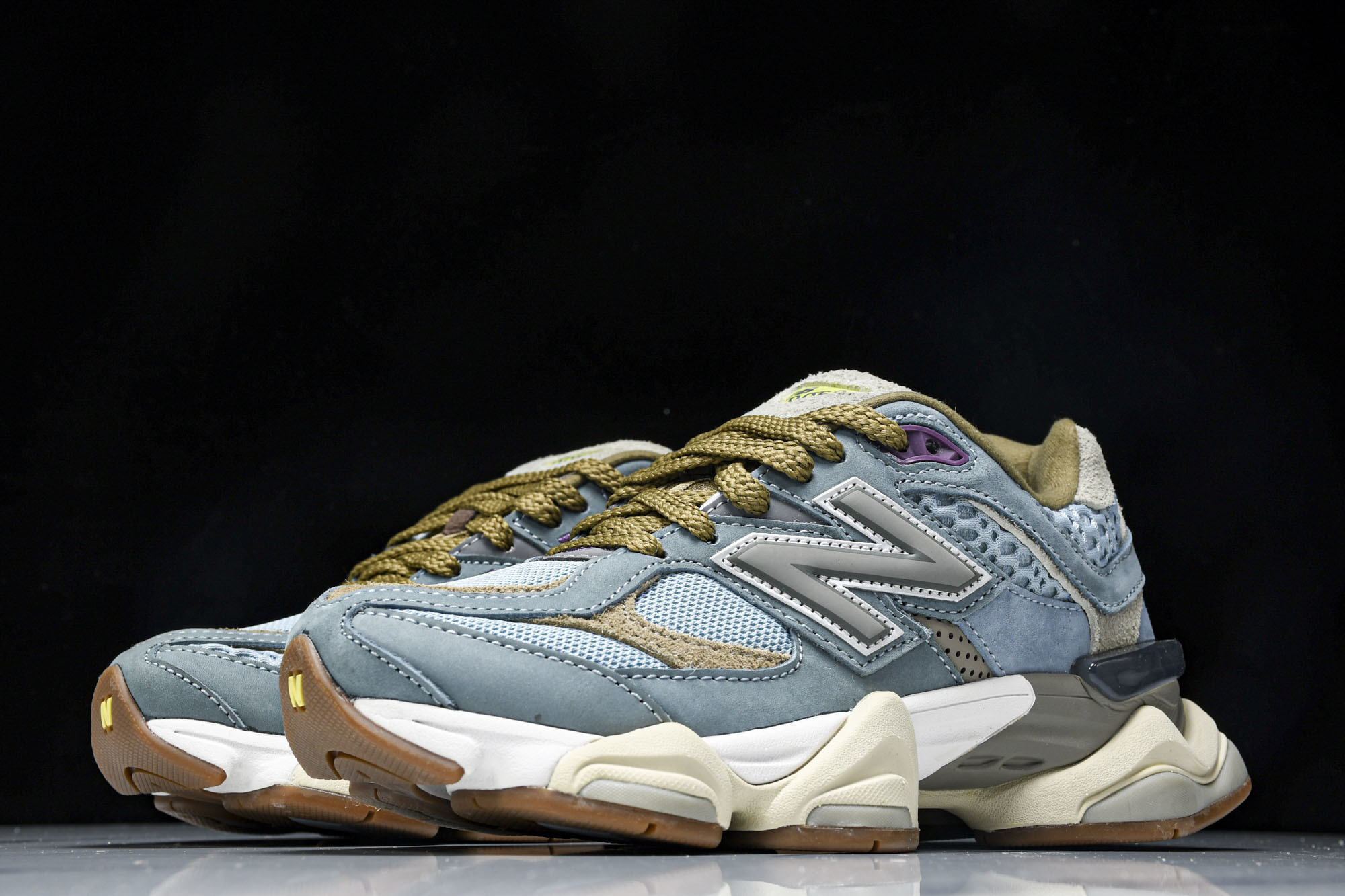纯原 Joe Freshgoods x New Balance NB9060 复古休闲运动慢跑鞋 蓝棕色