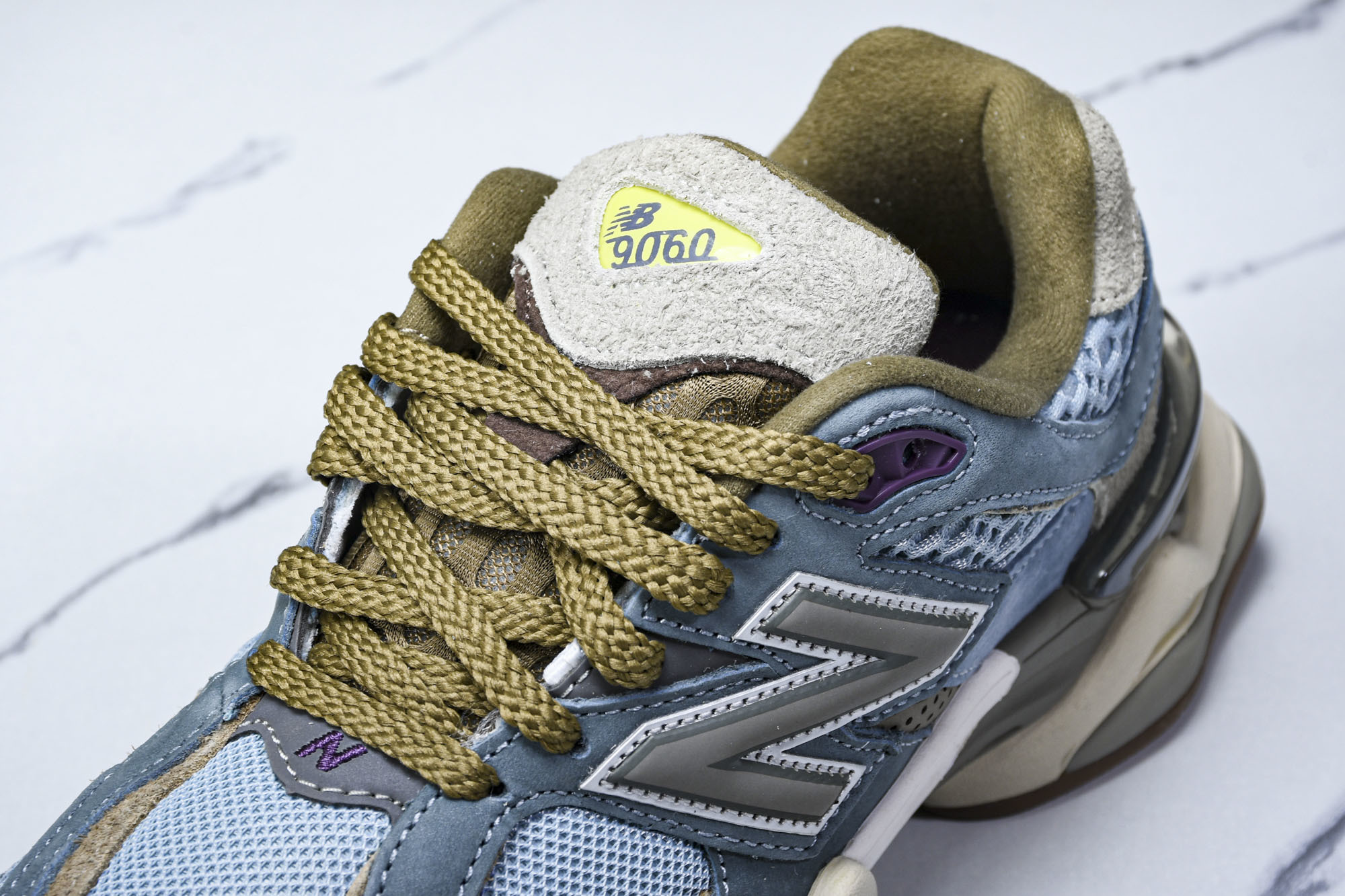 纯原 Joe Freshgoods x New Balance NB9060 复古休闲运动慢跑鞋 蓝棕色