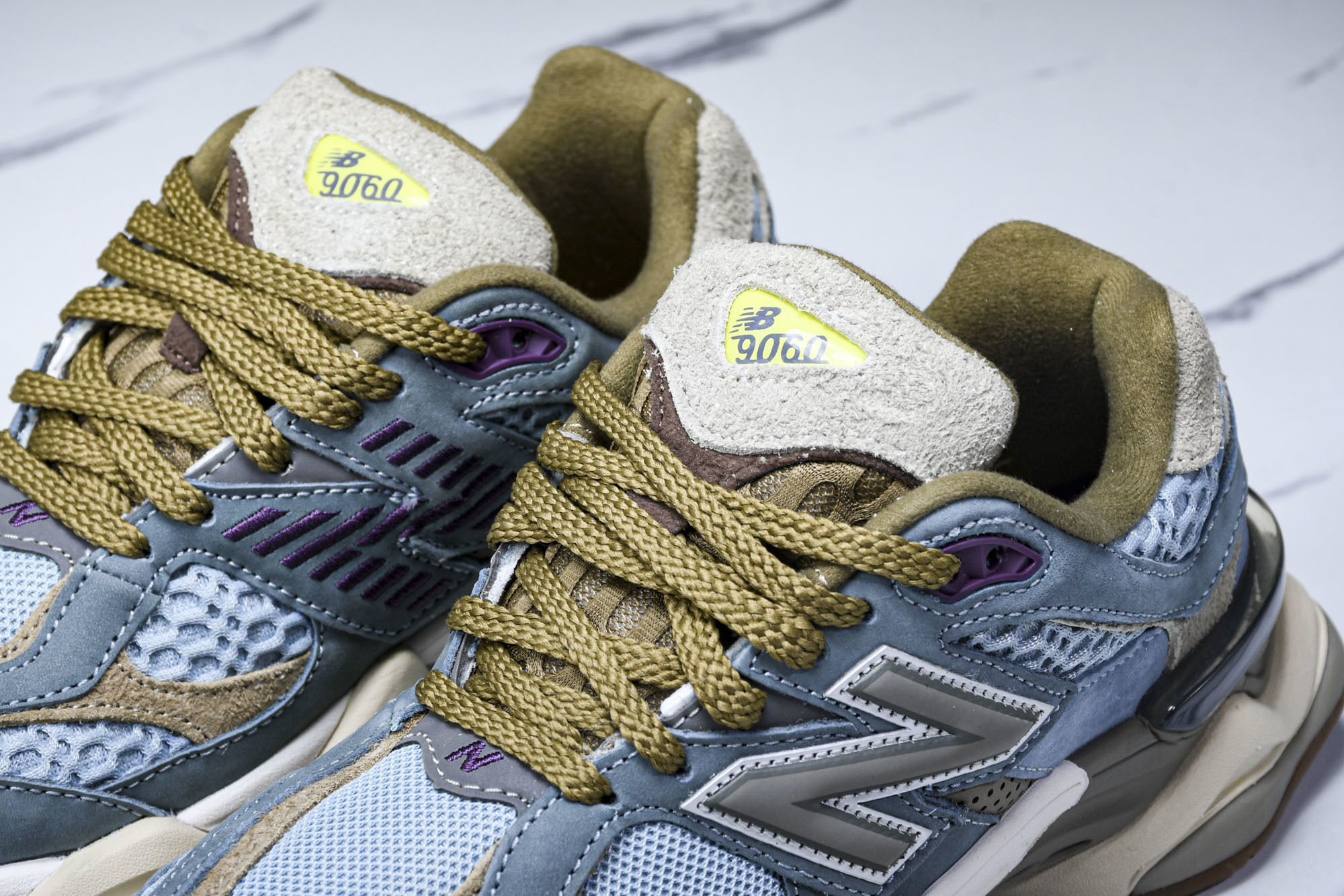 纯原 Joe Freshgoods x New Balance NB9060 复古休闲运动慢跑鞋 蓝棕色