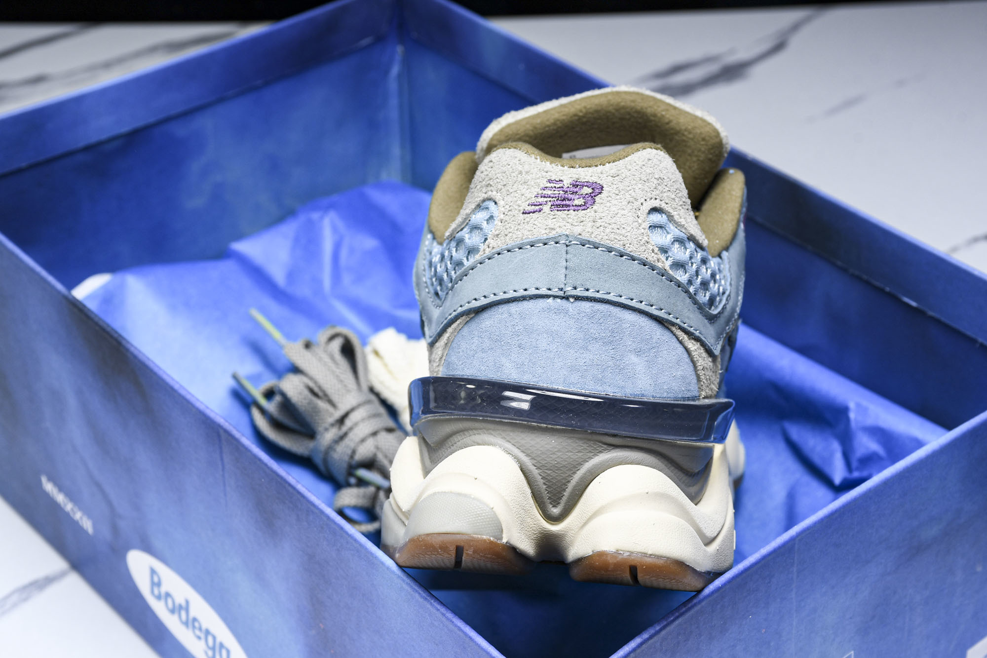 纯原 Joe Freshgoods x New Balance NB9060 复古休闲运动慢跑鞋 蓝棕色