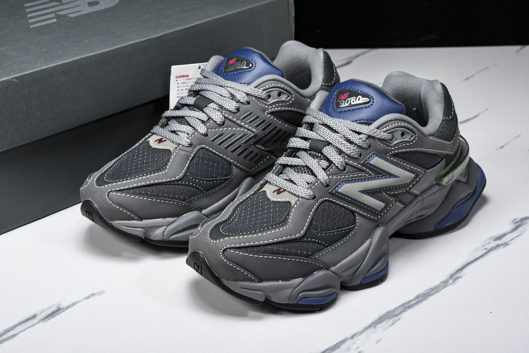 纯原 Joe Freshgoods x New Balance NB9060 复古休闲运动慢跑鞋 蓝灰色