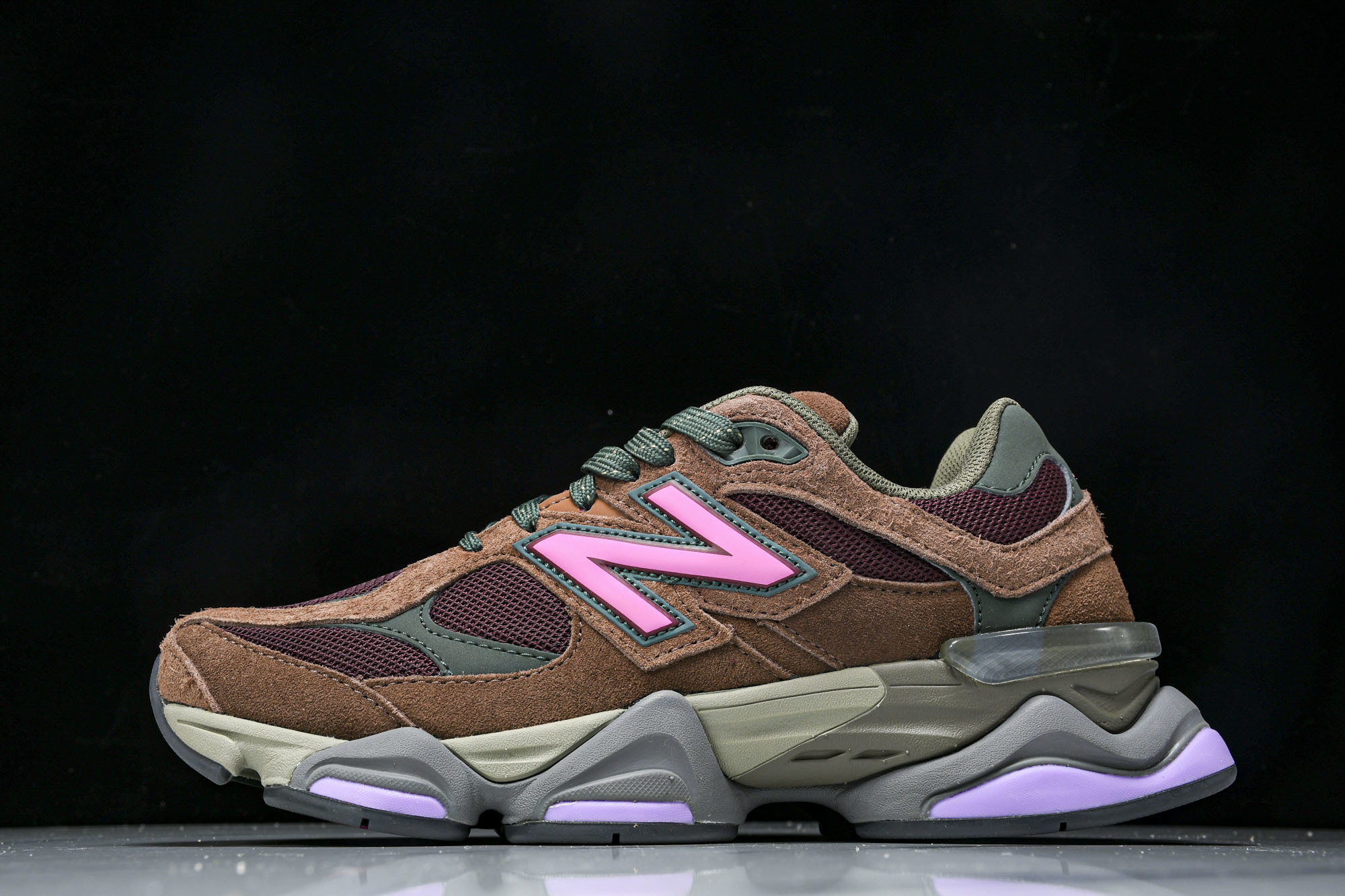 纯原 Joe Freshgoods x New Balance NB9060 复古休闲运动慢跑鞋 酒红色