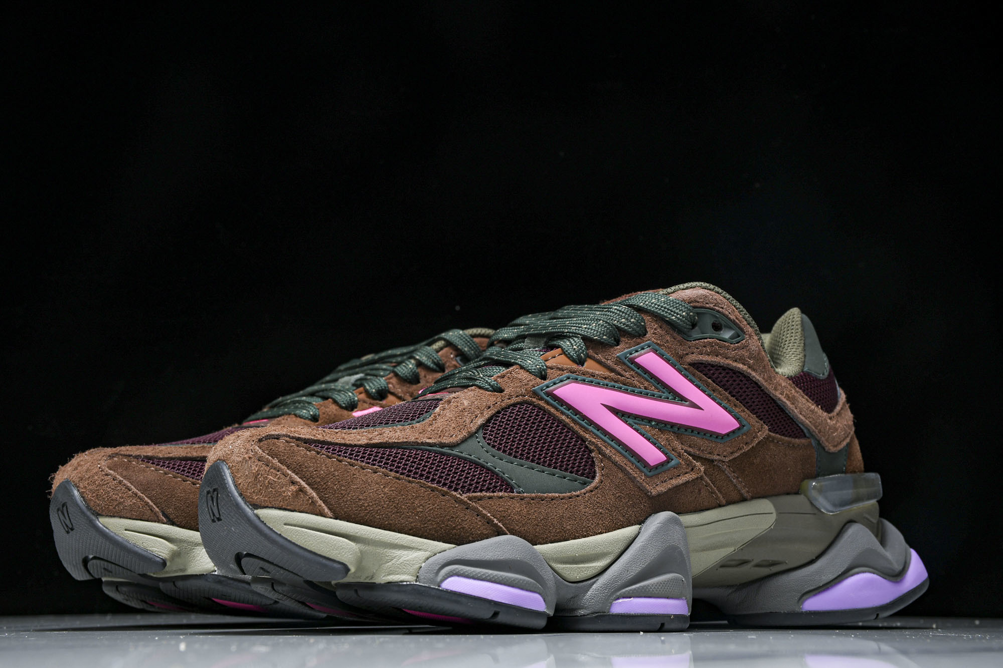 纯原 Joe Freshgoods x New Balance NB9060 复古休闲运动慢跑鞋 酒红色