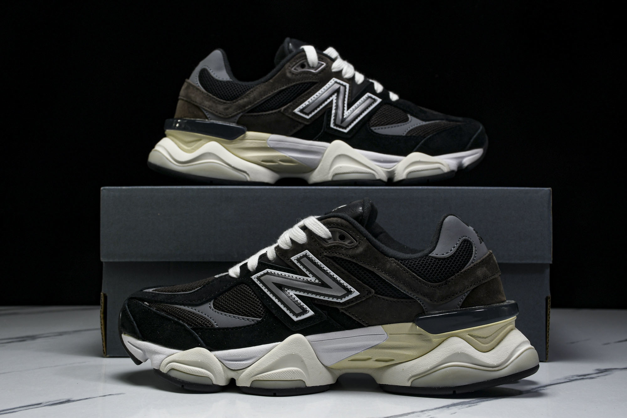 纯原 Joe Freshgoods x New Balance NB9060 复古休闲运动慢跑鞋 黑咖啡