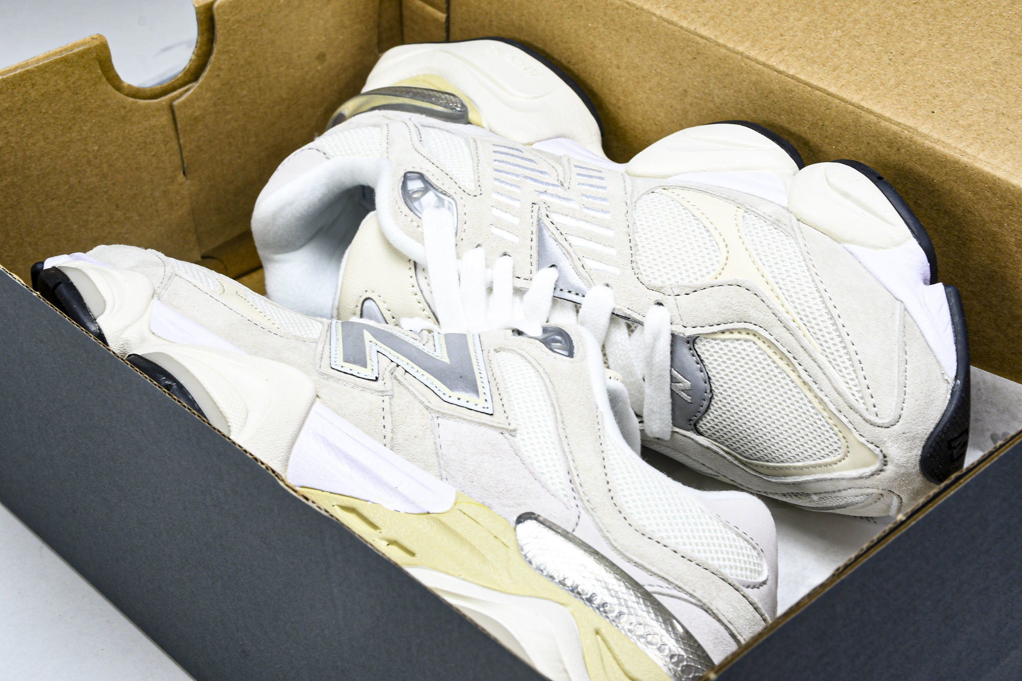 纯原 New Balance NB9060 复古休闲运动慢跑鞋 U9060WHT#YZ004#原档案3D