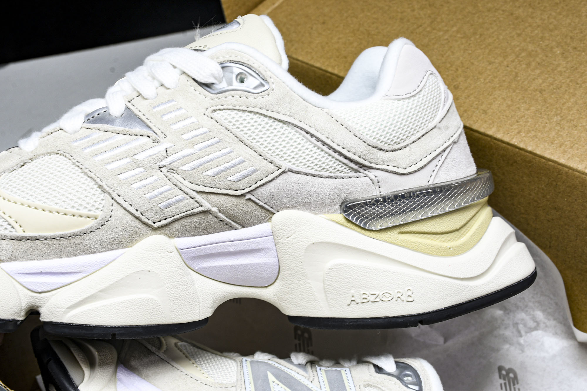 纯原 New Balance NB9060 复古休闲运动慢跑鞋 U9060WHT#YZ004#原档案3D