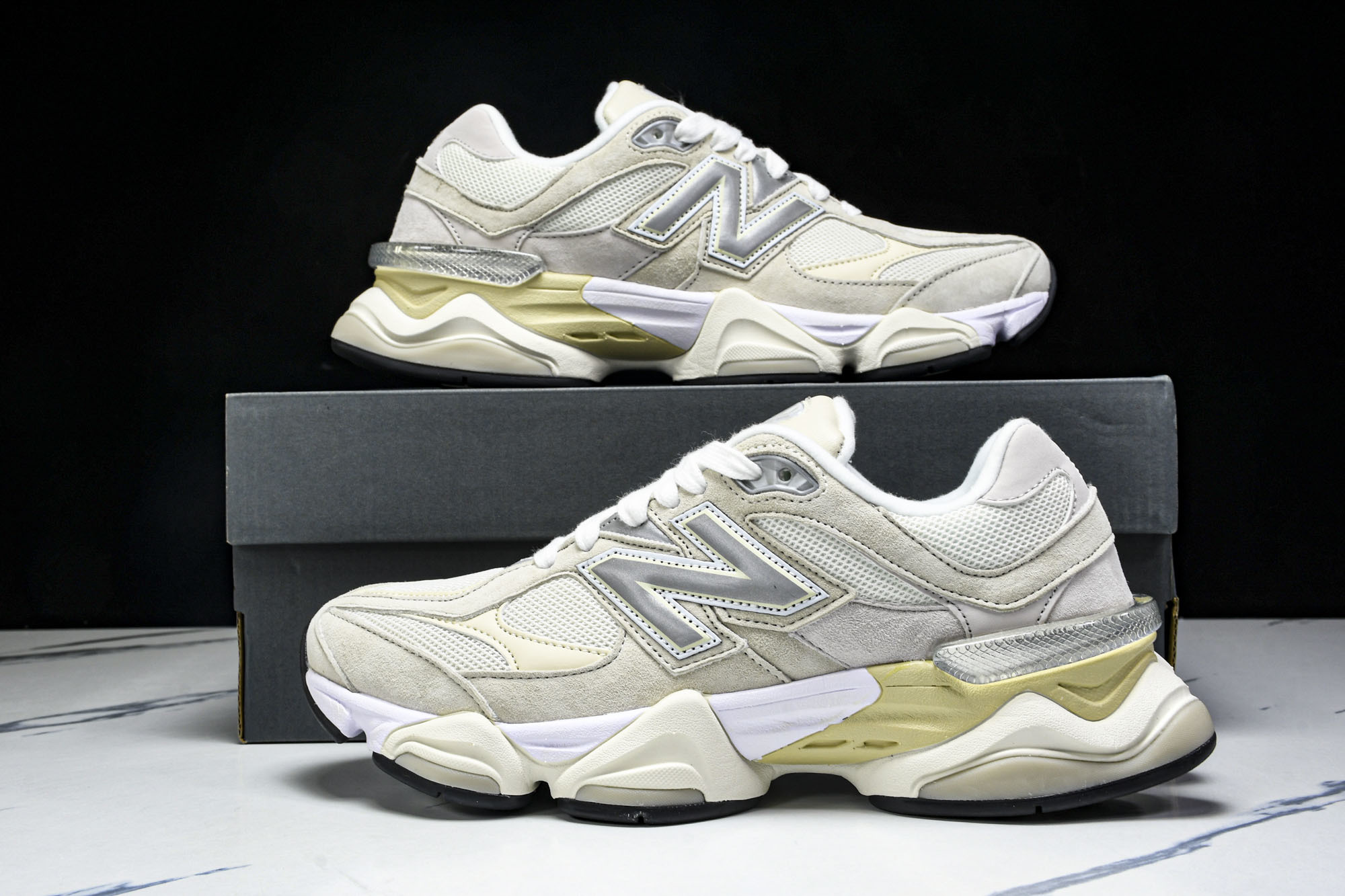 纯原 New Balance NB9060 复古休闲运动慢跑鞋 U9060WHT#YZ004#原档案3D