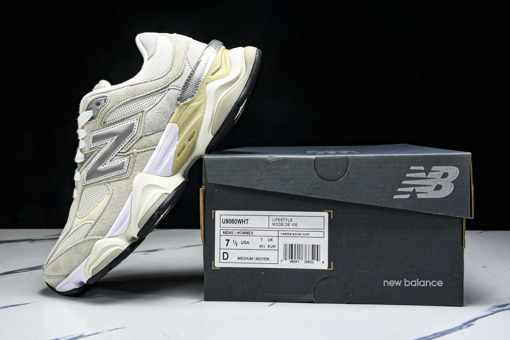 纯原 New Balance NB9060 复古休闲运动慢跑鞋 U9060WHT#YZ004#原档案3D