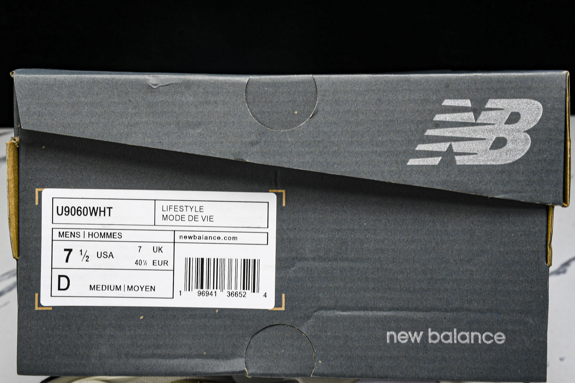 纯原 New Balance NB9060 复古休闲运动慢跑鞋 U9060WHT#YZ004#原档案3D