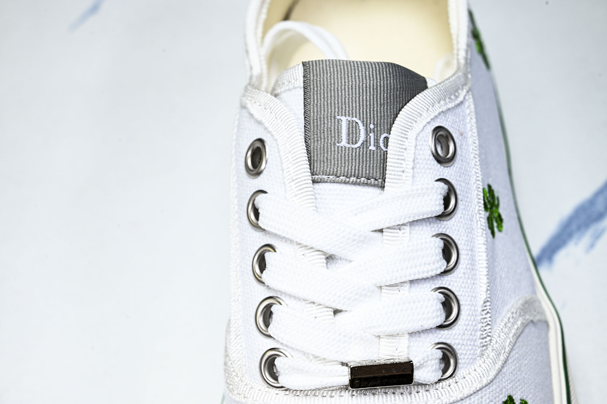 纯原Dior SALTWIND 迪奥男女鞋运动鞋系带布鞋平底板鞋四叶草刺绣休闲鞋KCK519OCC-S3