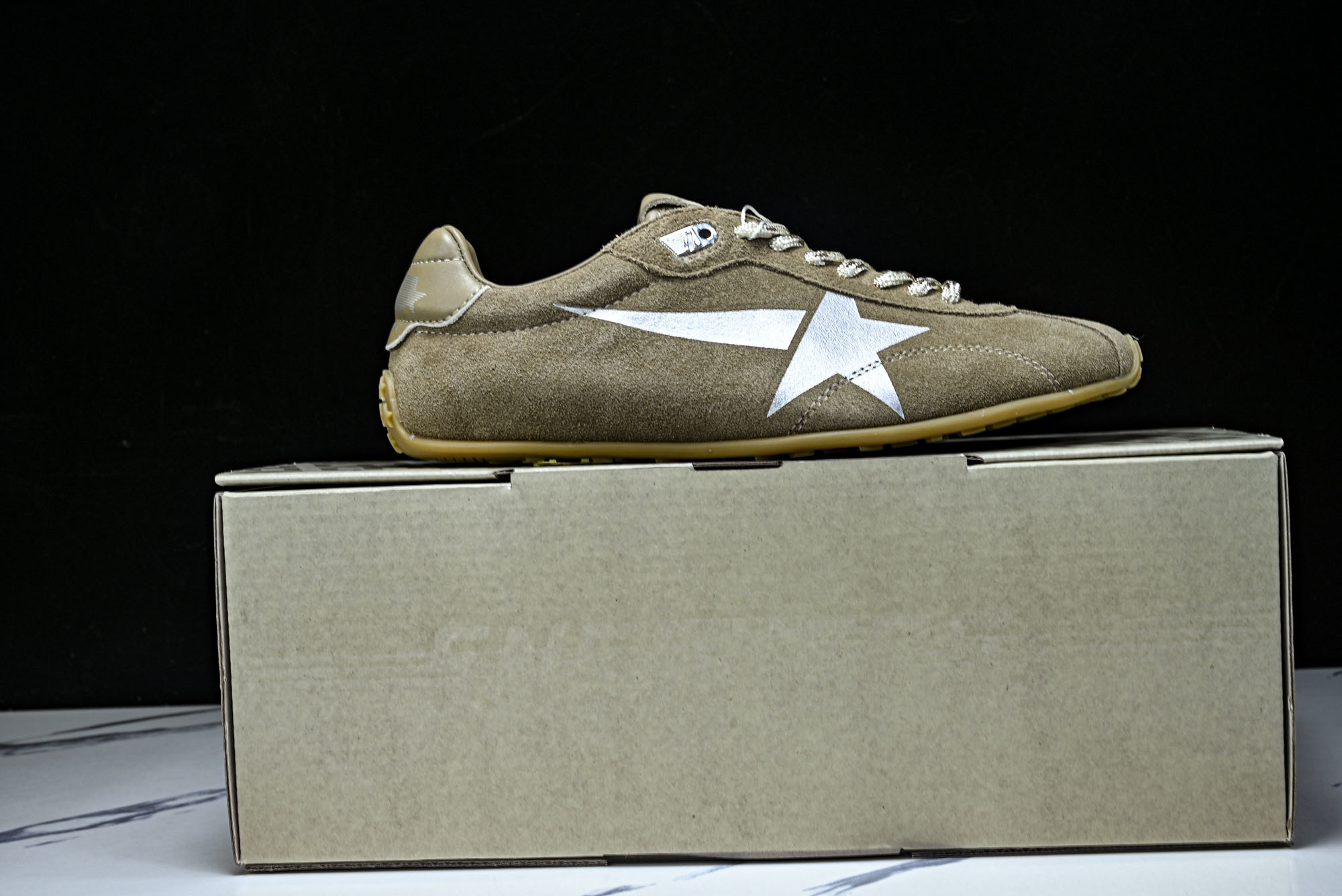 Golden Goose 25周年限定款三色系带平底低帮德训板鞋2025新款星星做旧小脏鞋女_CM_1#