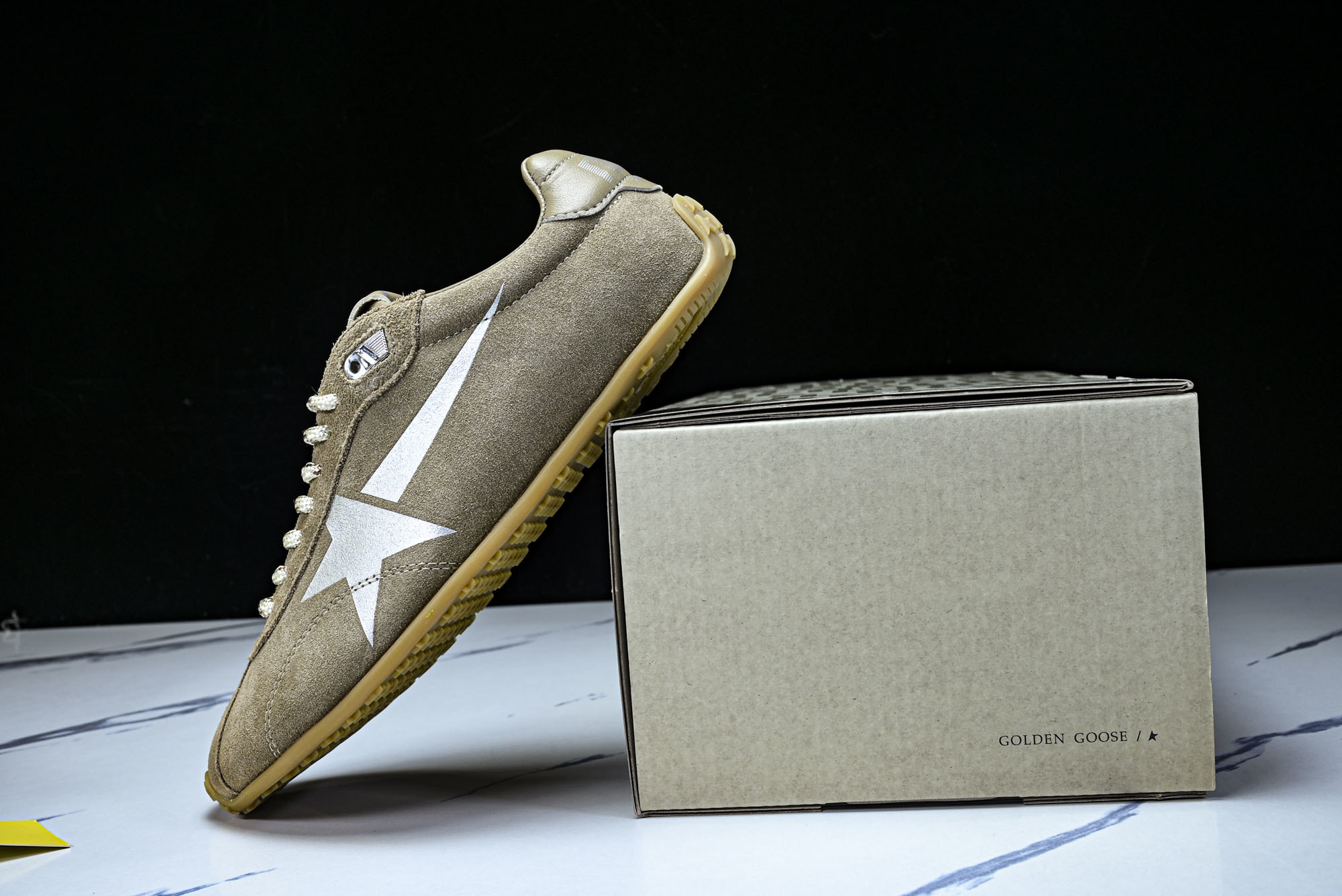 Golden Goose 25周年限定款三色系带平底低帮德训板鞋2025新款星星做旧小脏鞋女_CM_1#