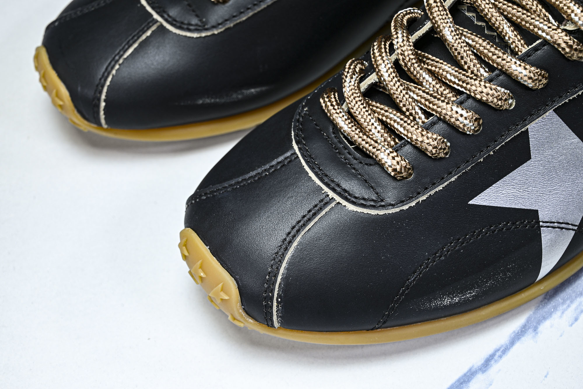 Golden Goose 25周年限定款三色系带平底低帮德训板鞋2025新款星星做旧小脏鞋女_CM_2#