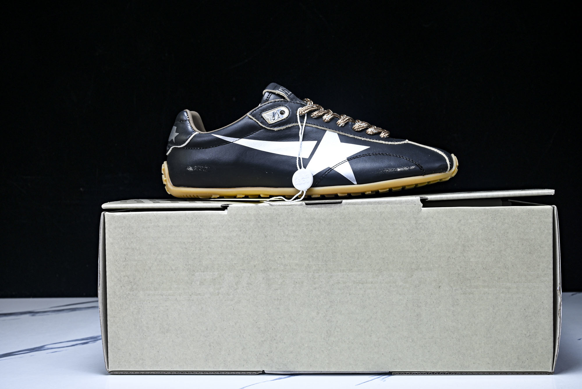 Golden Goose 25周年限定款三色系带平底低帮德训板鞋2025新款星星做旧小脏鞋女_CM_2#