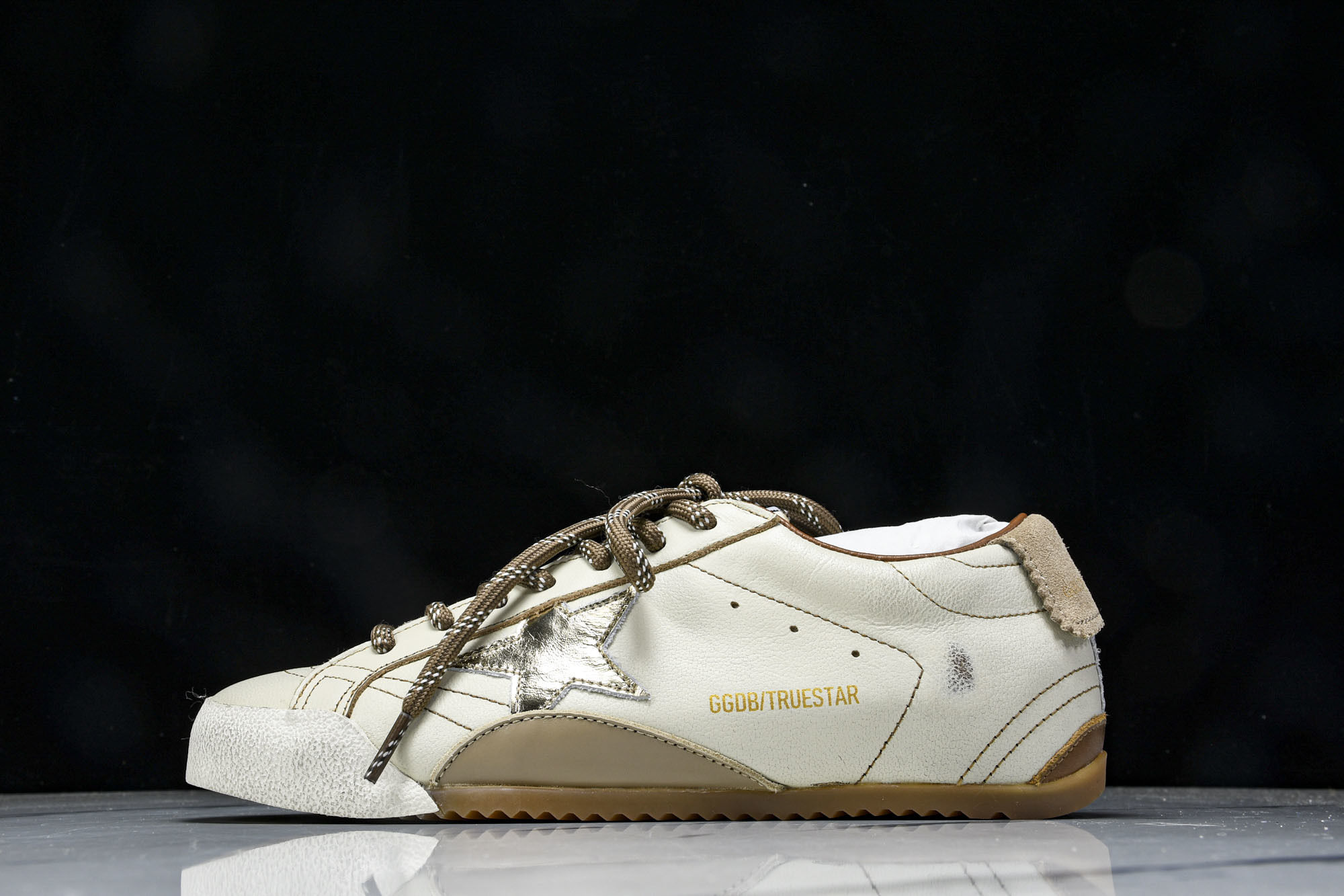 Golden Goose 25周年限定款三色系带平底低帮德训板鞋2025新款星星做旧小脏鞋女_CM_3G
