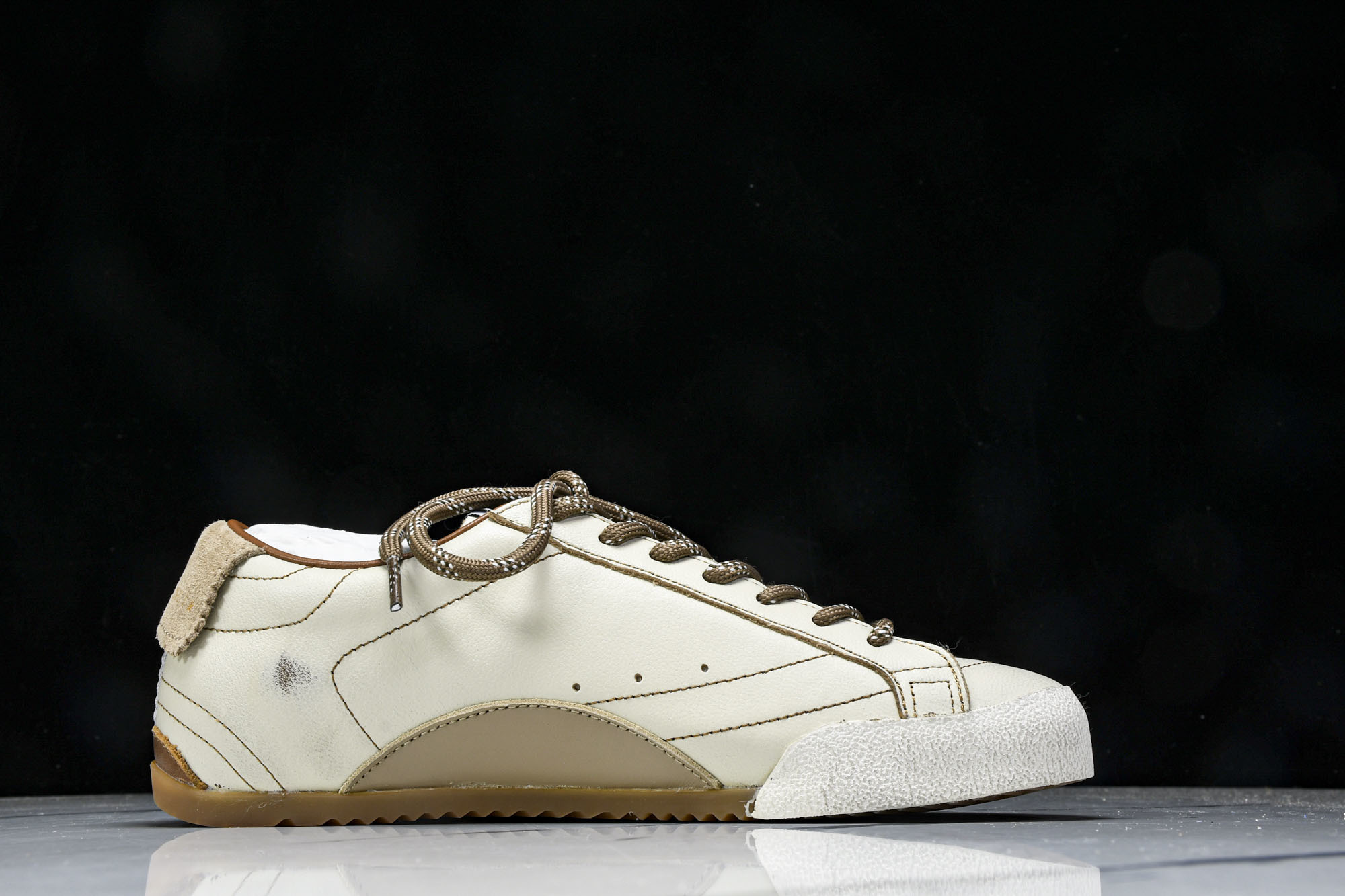 Golden Goose 25周年限定款三色系带平底低帮德训板鞋2025新款星星做旧小脏鞋女_CM_3G
