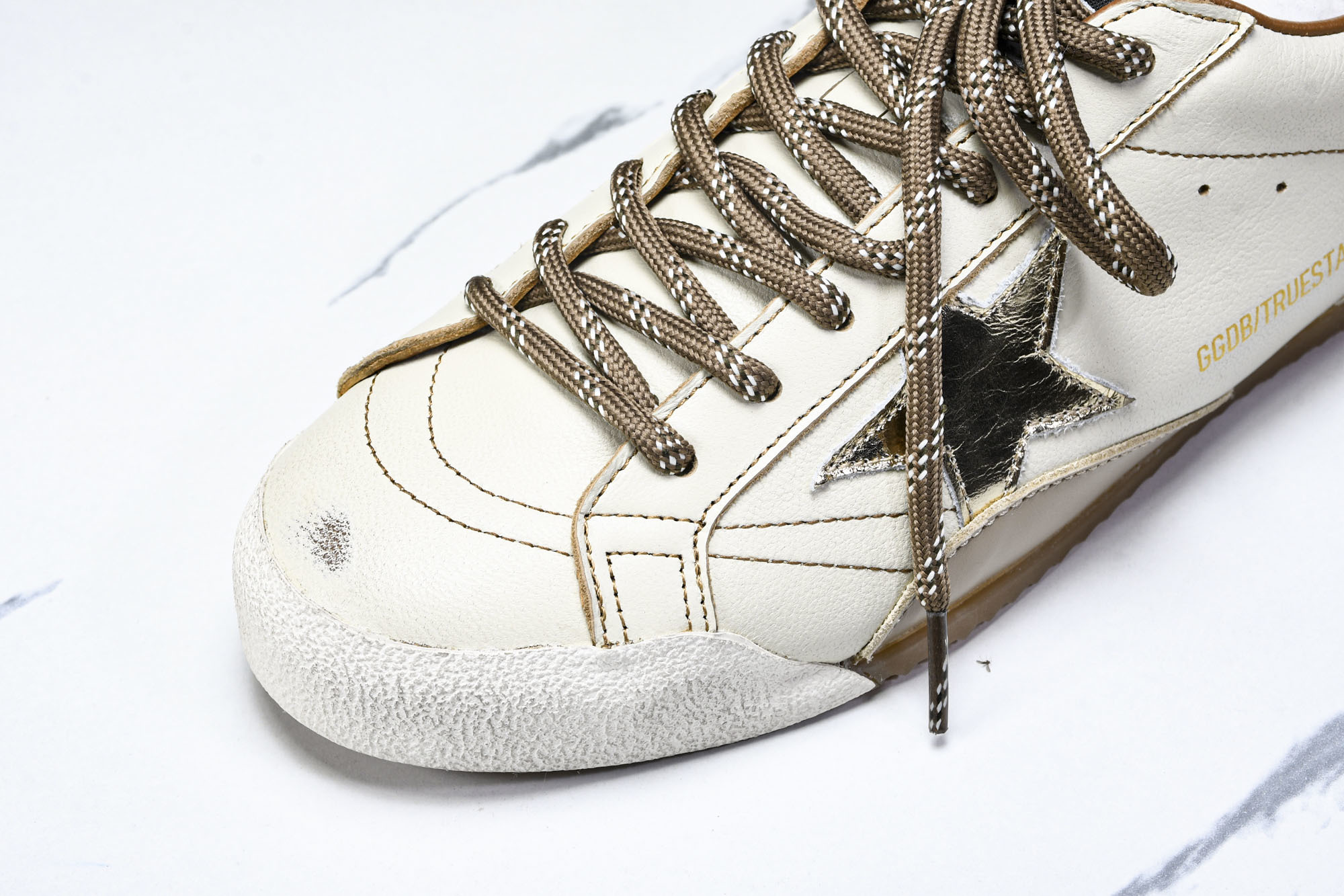 Golden Goose 25周年限定款三色系带平底低帮德训板鞋2025新款星星做旧小脏鞋女_CM_3G