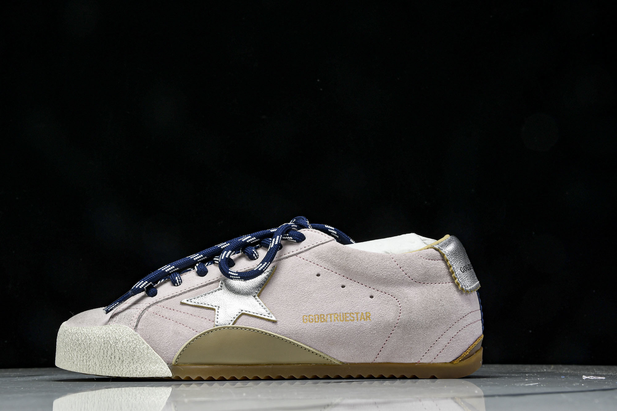 Golden Goose 25周年限定款三色系带平底低帮德训板鞋2025新款星星做旧小脏鞋女_CM_4G