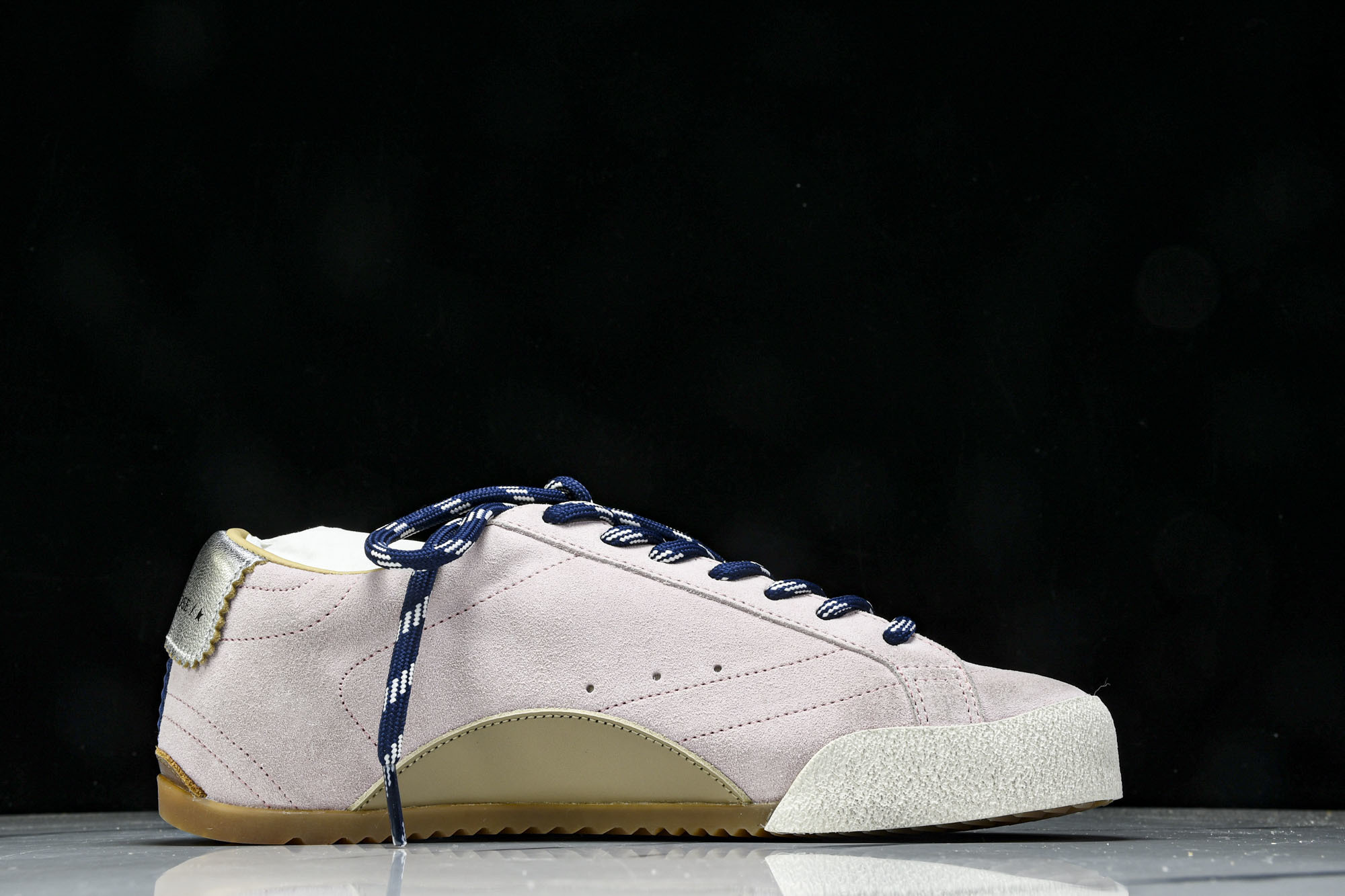 Golden Goose 25周年限定款三色系带平底低帮德训板鞋2025新款星星做旧小脏鞋女_CM_4G