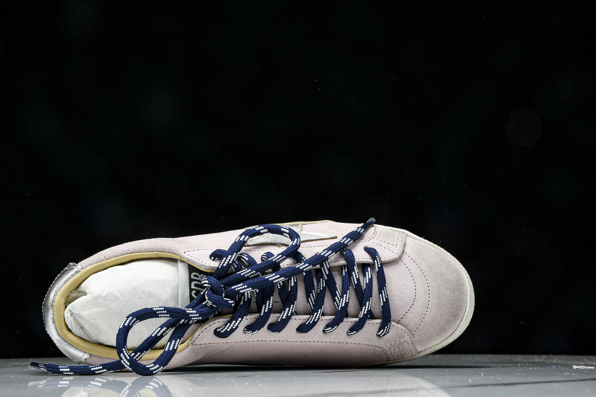 Golden Goose 25周年限定款三色系带平底低帮德训板鞋2025新款星星做旧小脏鞋女_CM_4G