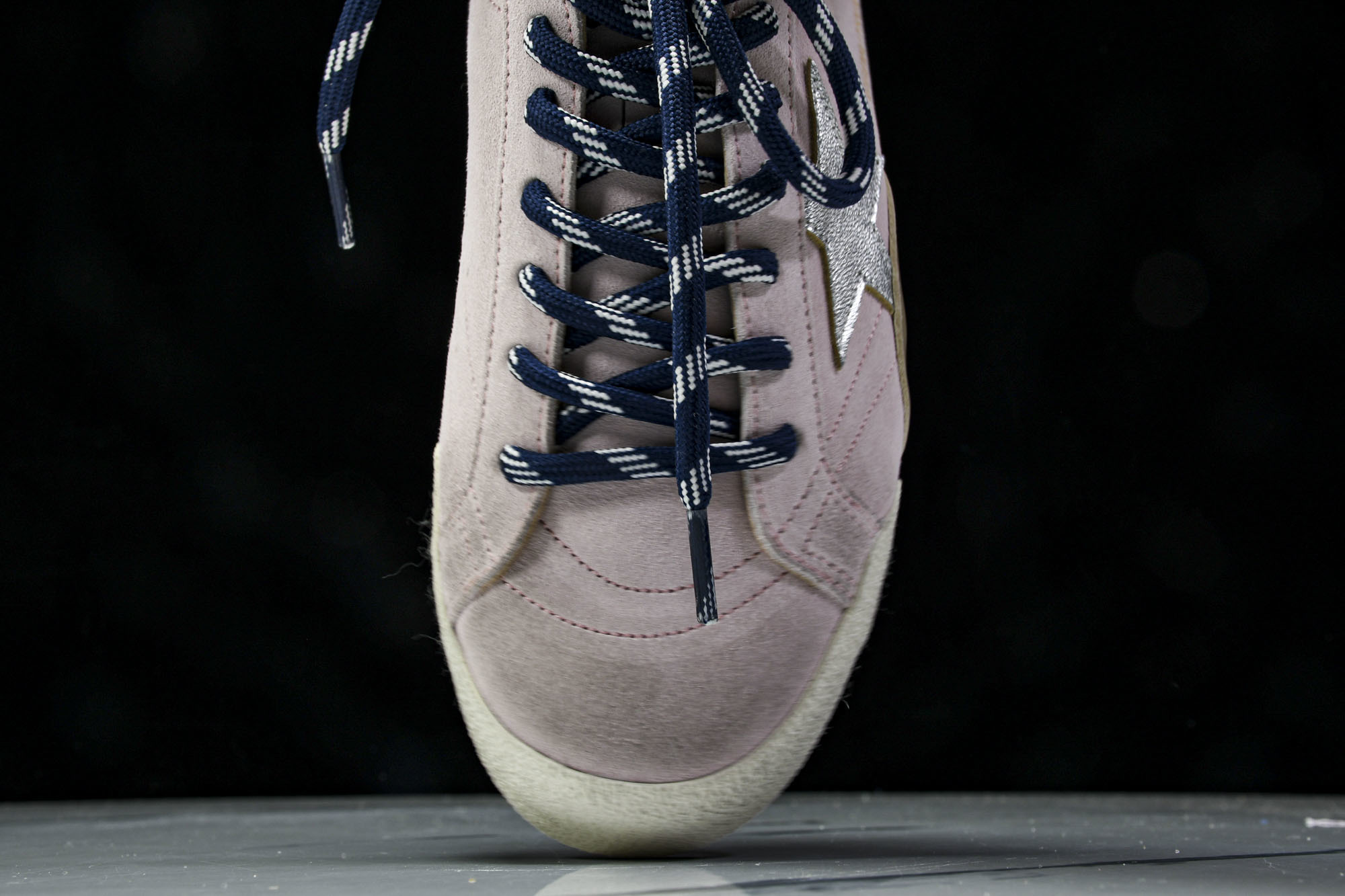 Golden Goose 25周年限定款三色系带平底低帮德训板鞋2025新款星星做旧小脏鞋女_CM_4G