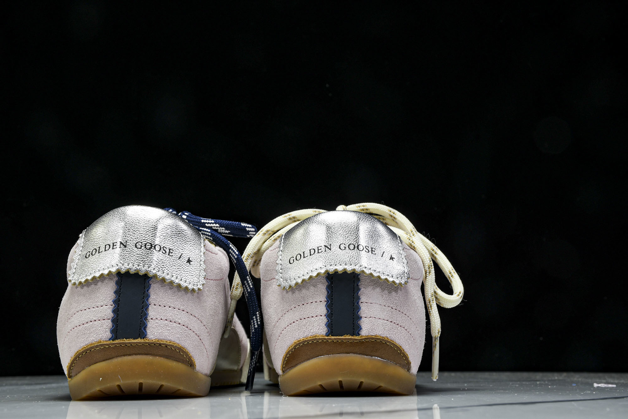 Golden Goose 25周年限定款三色系带平底低帮德训板鞋2025新款星星做旧小脏鞋女_CM_4G