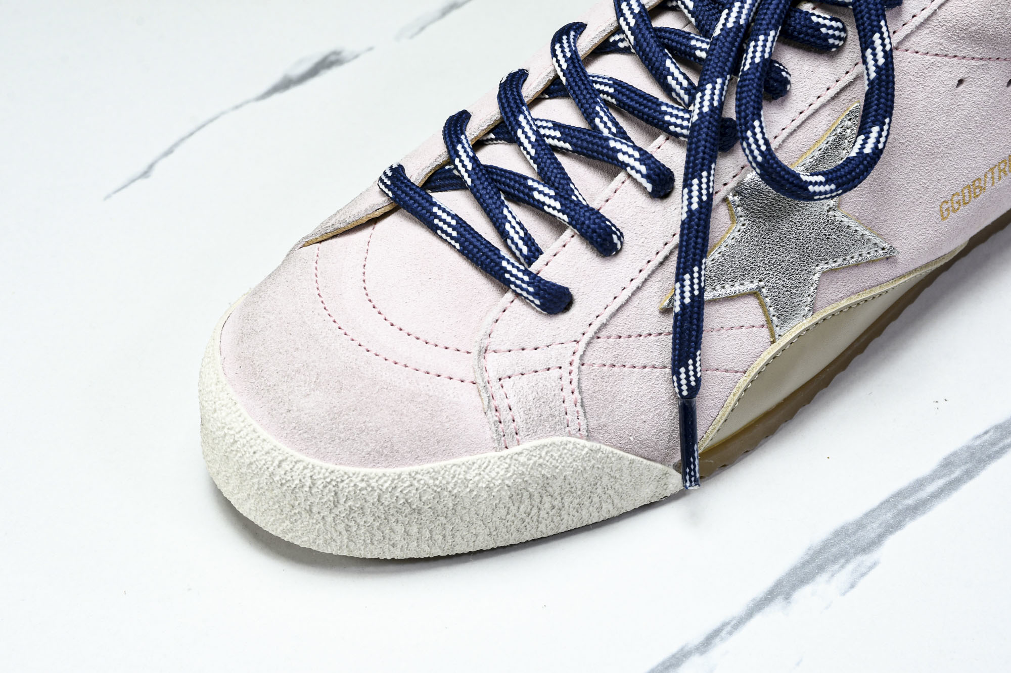 Golden Goose 25周年限定款三色系带平底低帮德训板鞋2025新款星星做旧小脏鞋女_CM_4G