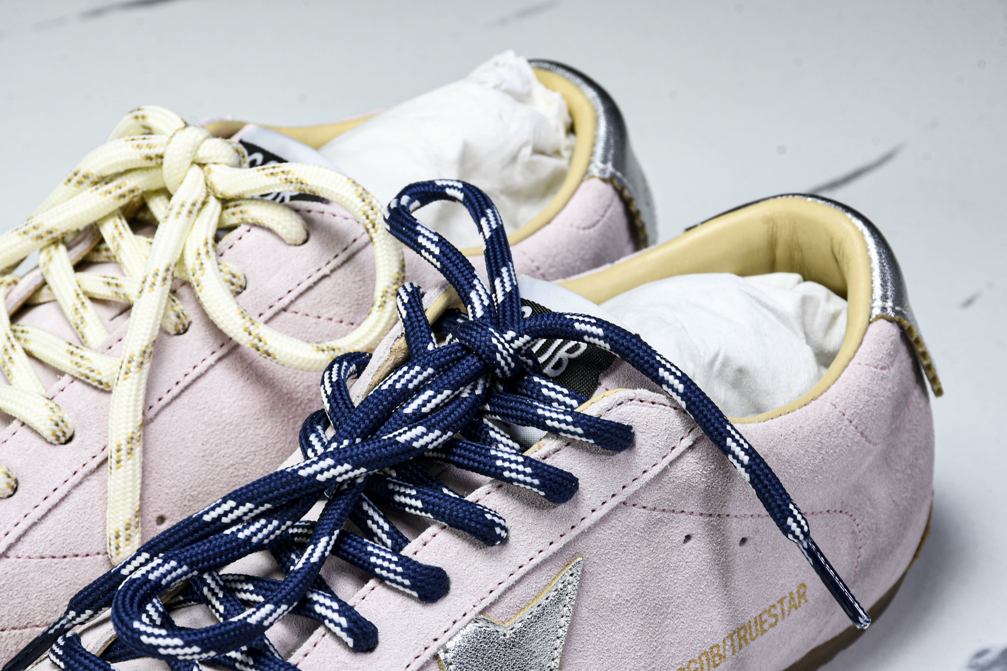 Golden Goose 25周年限定款三色系带平底低帮德训板鞋2025新款星星做旧小脏鞋女_CM_4G