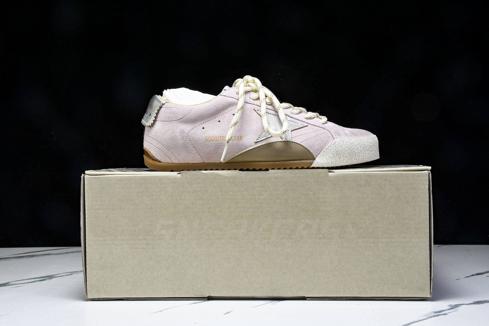 Golden Goose 25周年限定款三色系带平底低帮德训板鞋2025新款星星做旧小脏鞋女_CM_4G