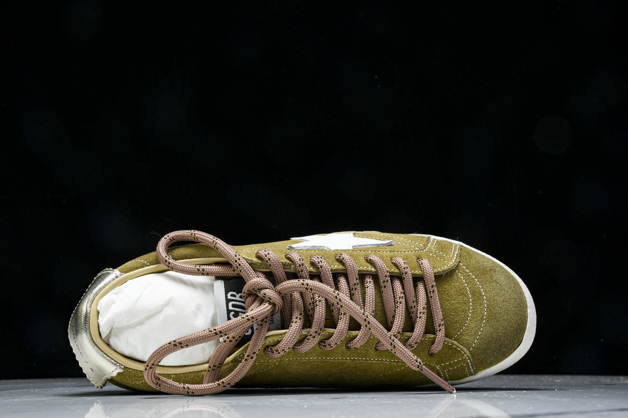 Golden Goose 25周年限定款三色系带平底低帮德训板鞋2025新款星星做旧小脏鞋女_CM_5G